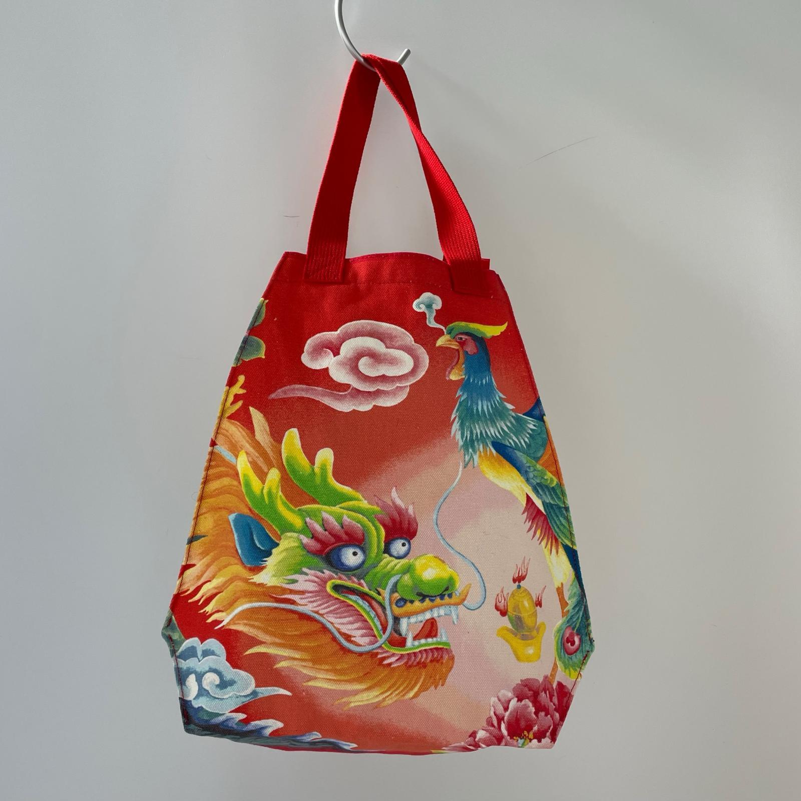 トートバッグ ドラゴン 鳳凰 トートバッグ