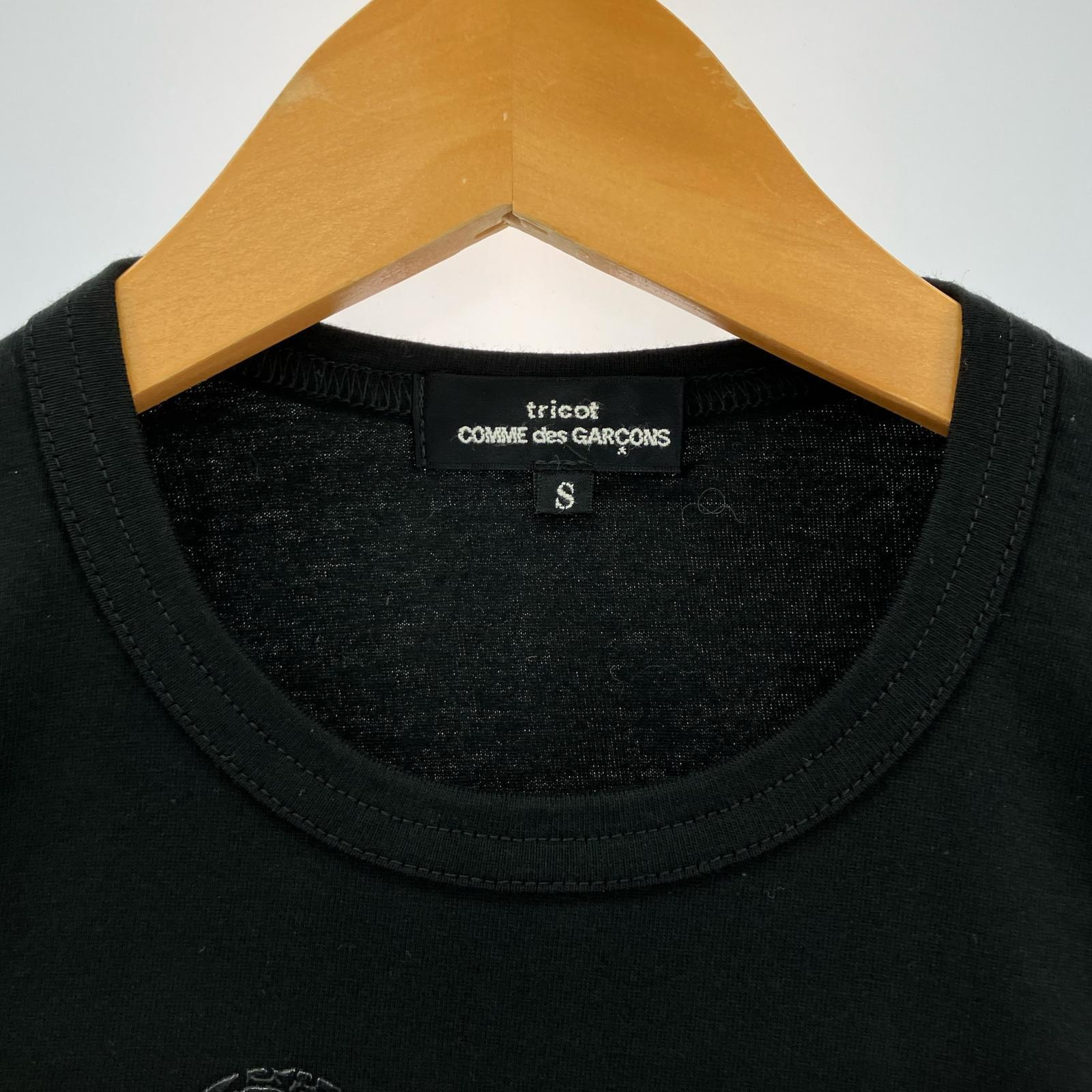 半袖Tシャツ 花柄 黒 (S) S ブラック