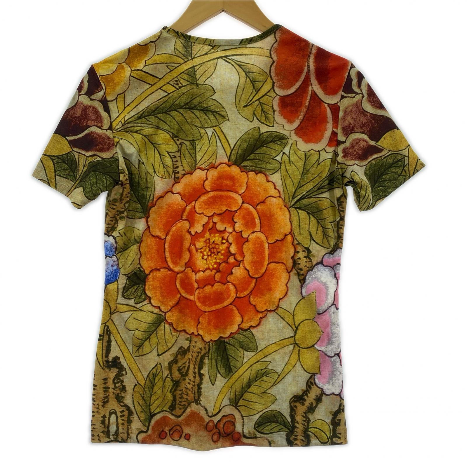 半袖Tシャツ PLEATS PLEASE S/S 総柄カットソー 3 牡丹 3 マルチカラー