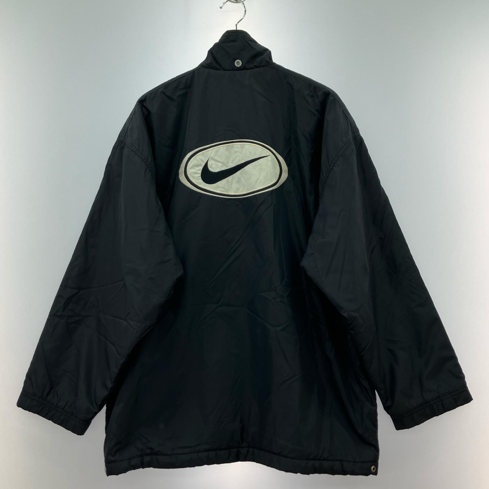 ジャケット 90s~ NIKE 中綿 ナイロンジャケット 黒 (M) M ブラック