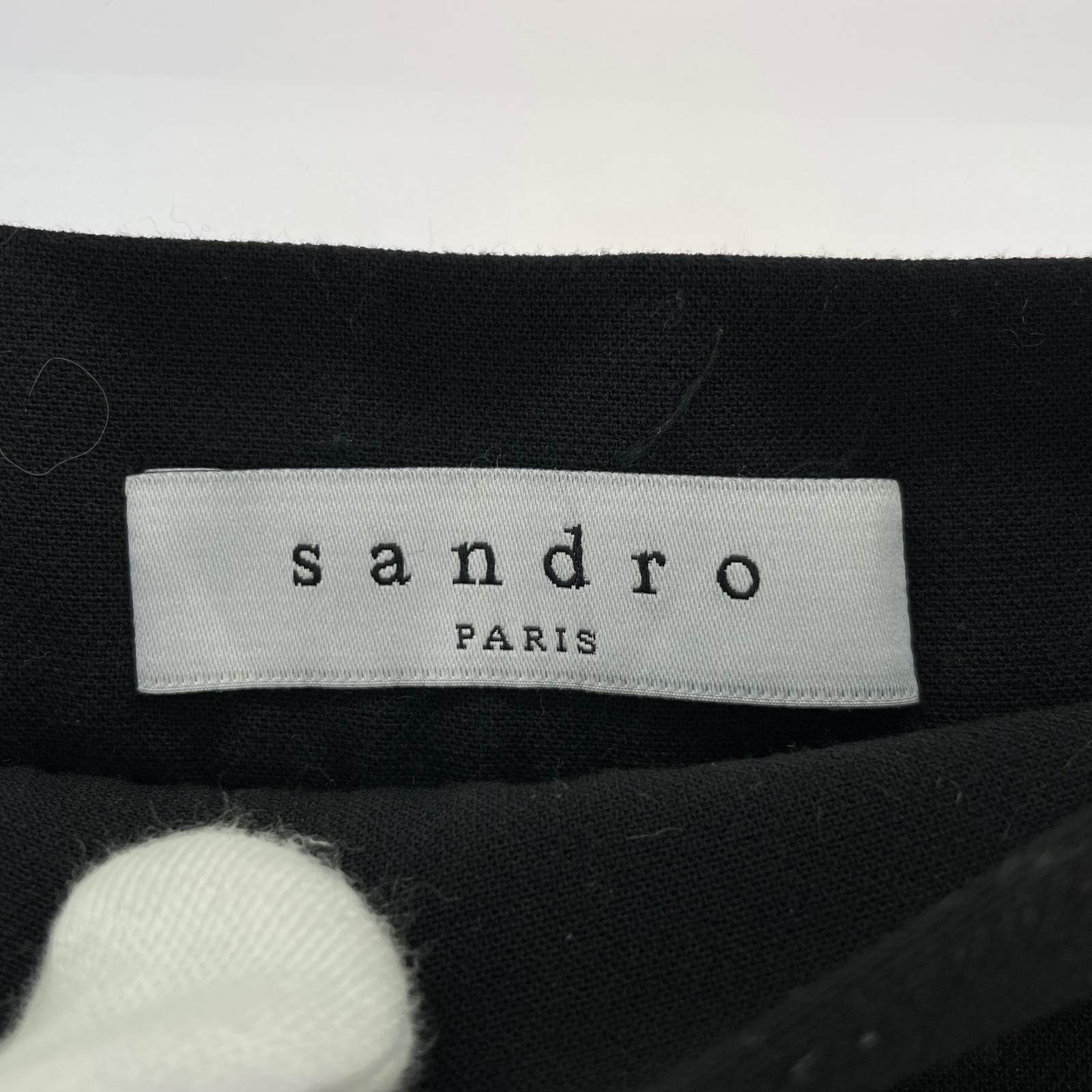 スカート sandro paris 切替レース ブラック ブラック