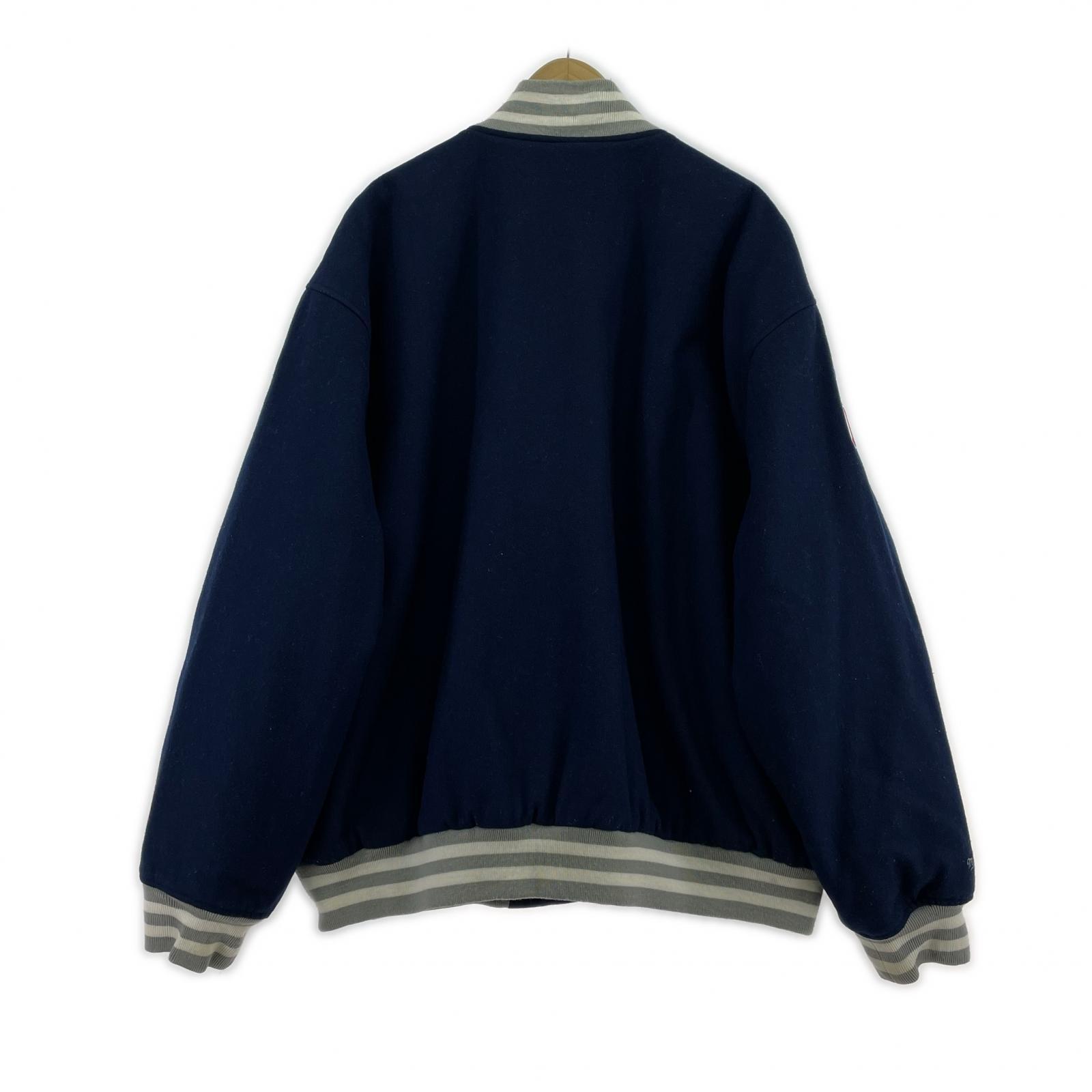 ブルゾン ウールスタジャン(2XL)紺 ネイビー