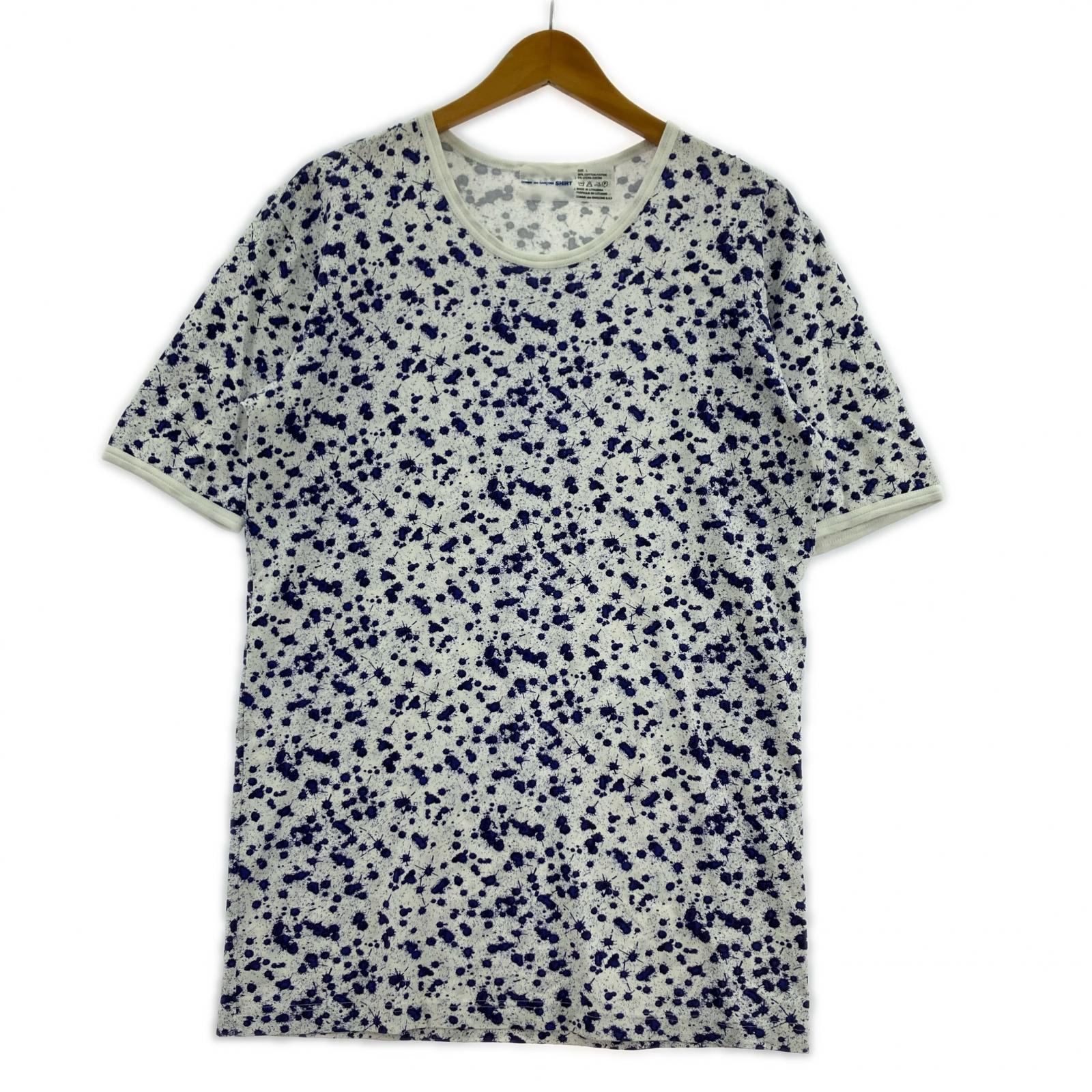 半袖Tシャツ 総柄tシャツ L L
