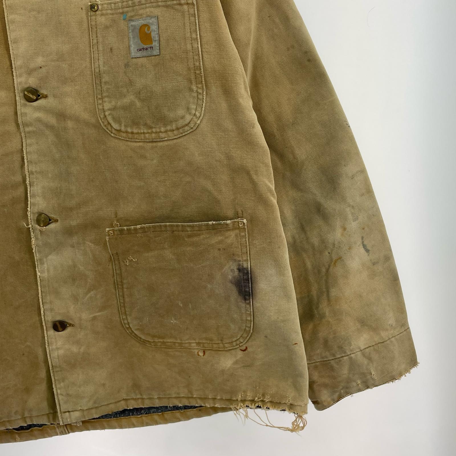 ジャケット Carhartt 襤褸 ミシガンチョアコート キャメル ベージュ