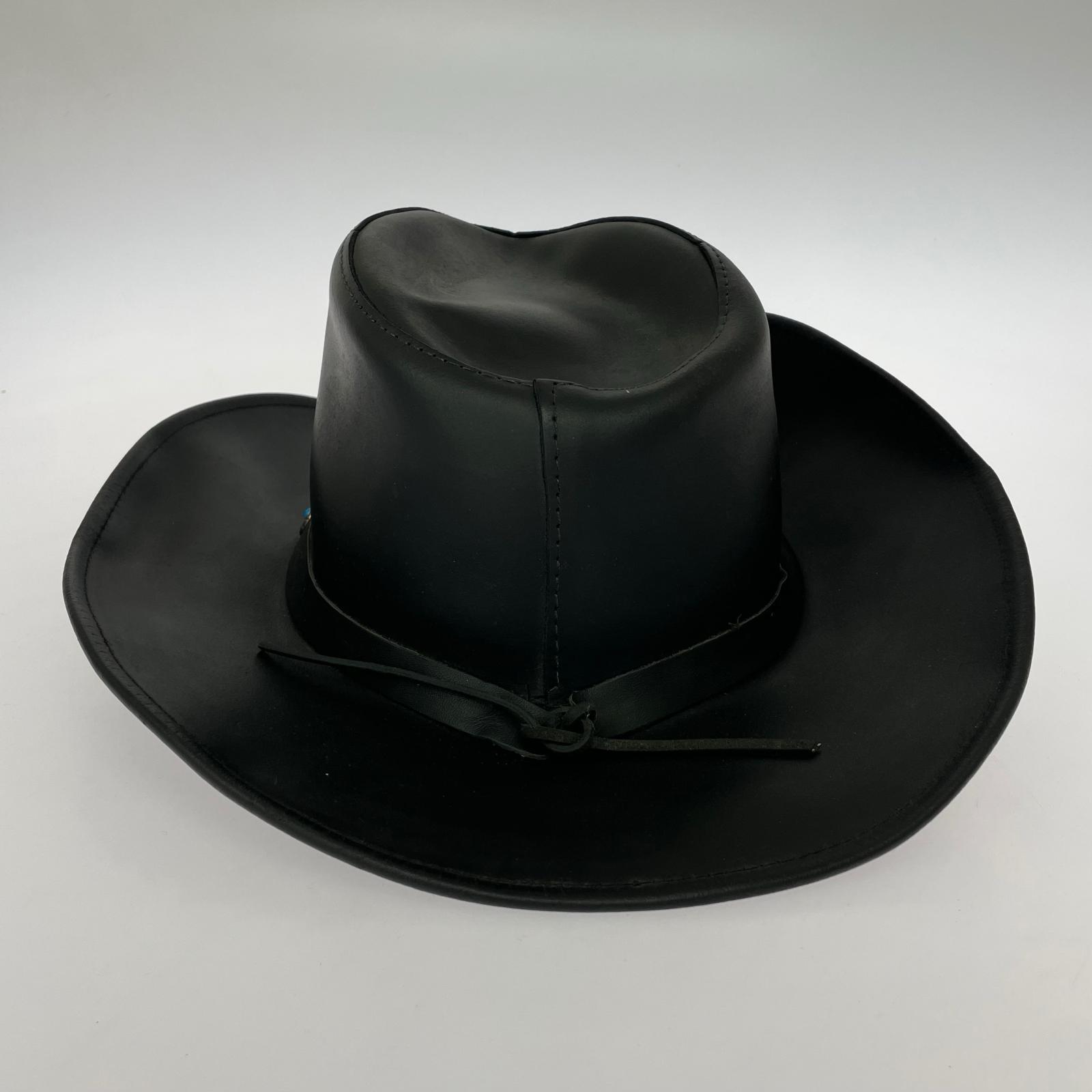ハット HENSCHEL HAT レザー L ブラック