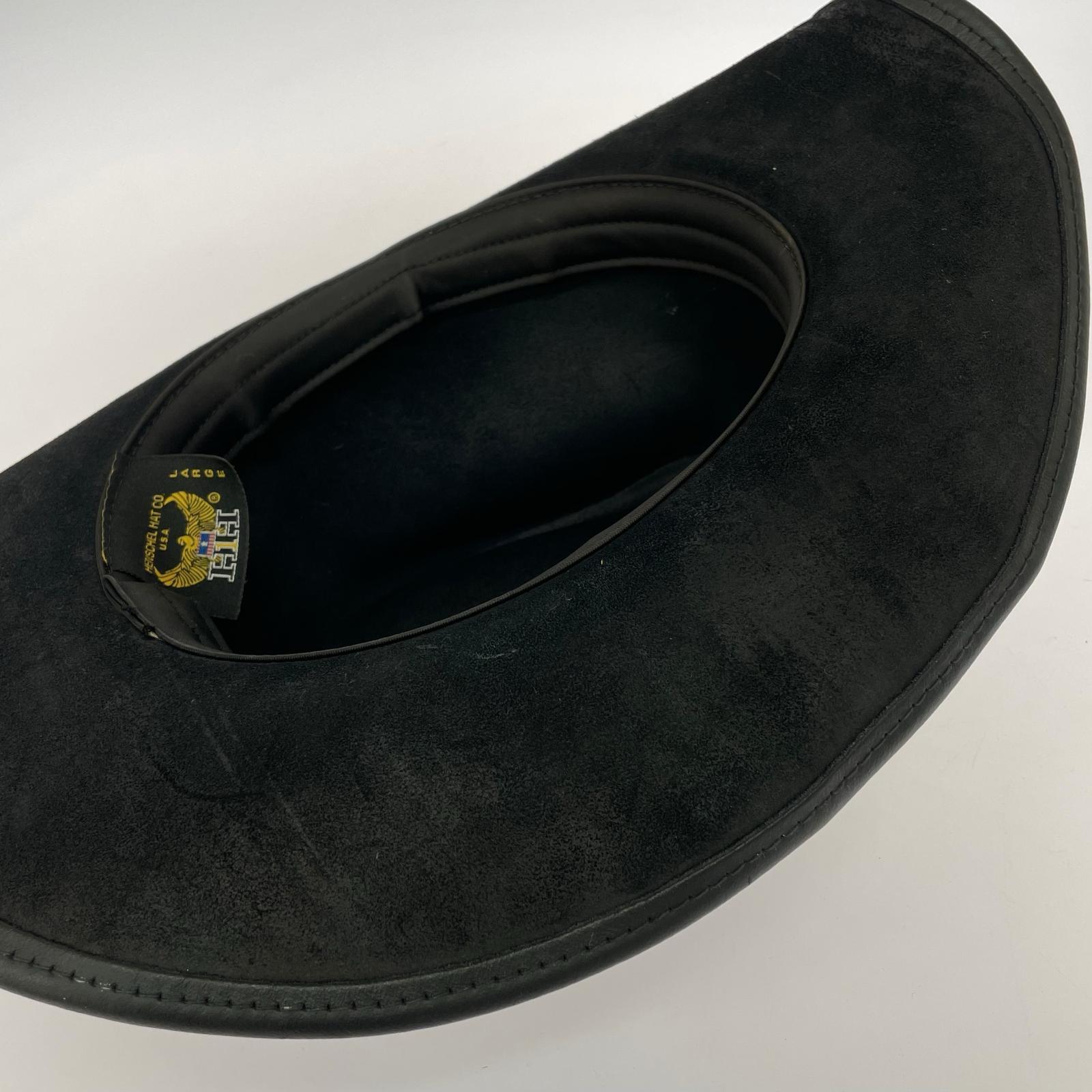 ハット HENSCHEL HAT レザー L ブラック