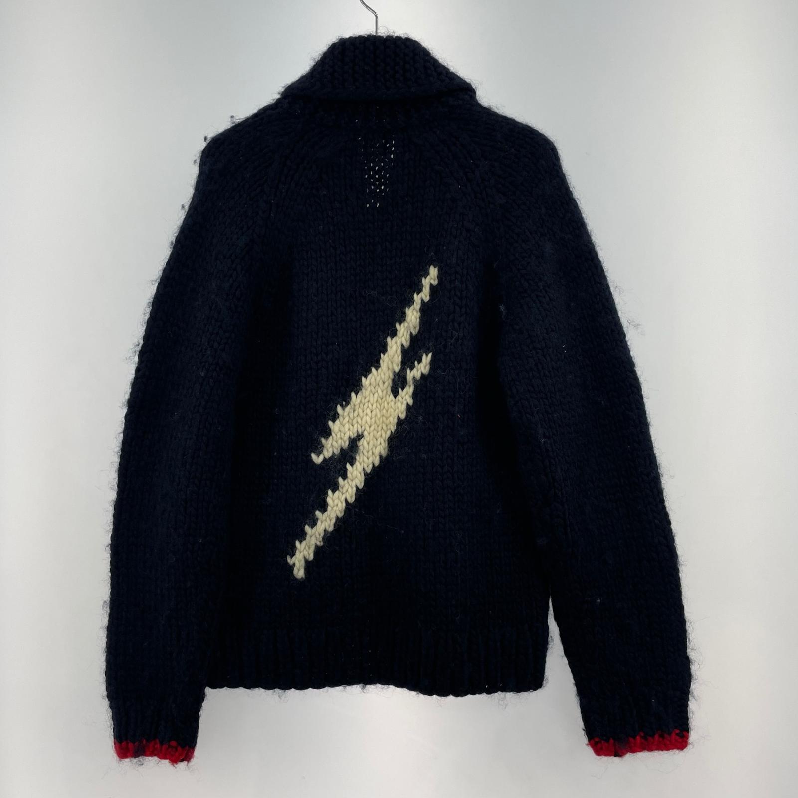 ニット ×LIGHT BOLT ジップアップ ニット ネイビー (M) M ネイビー