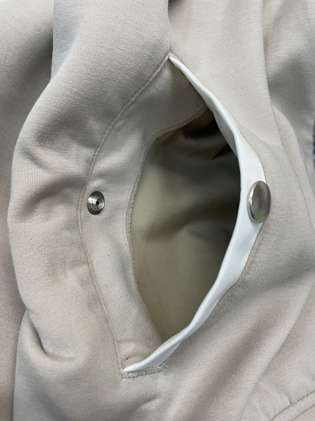 ジャケット ACANTHUS Double-knit Biker Hoodie XL ベージュ