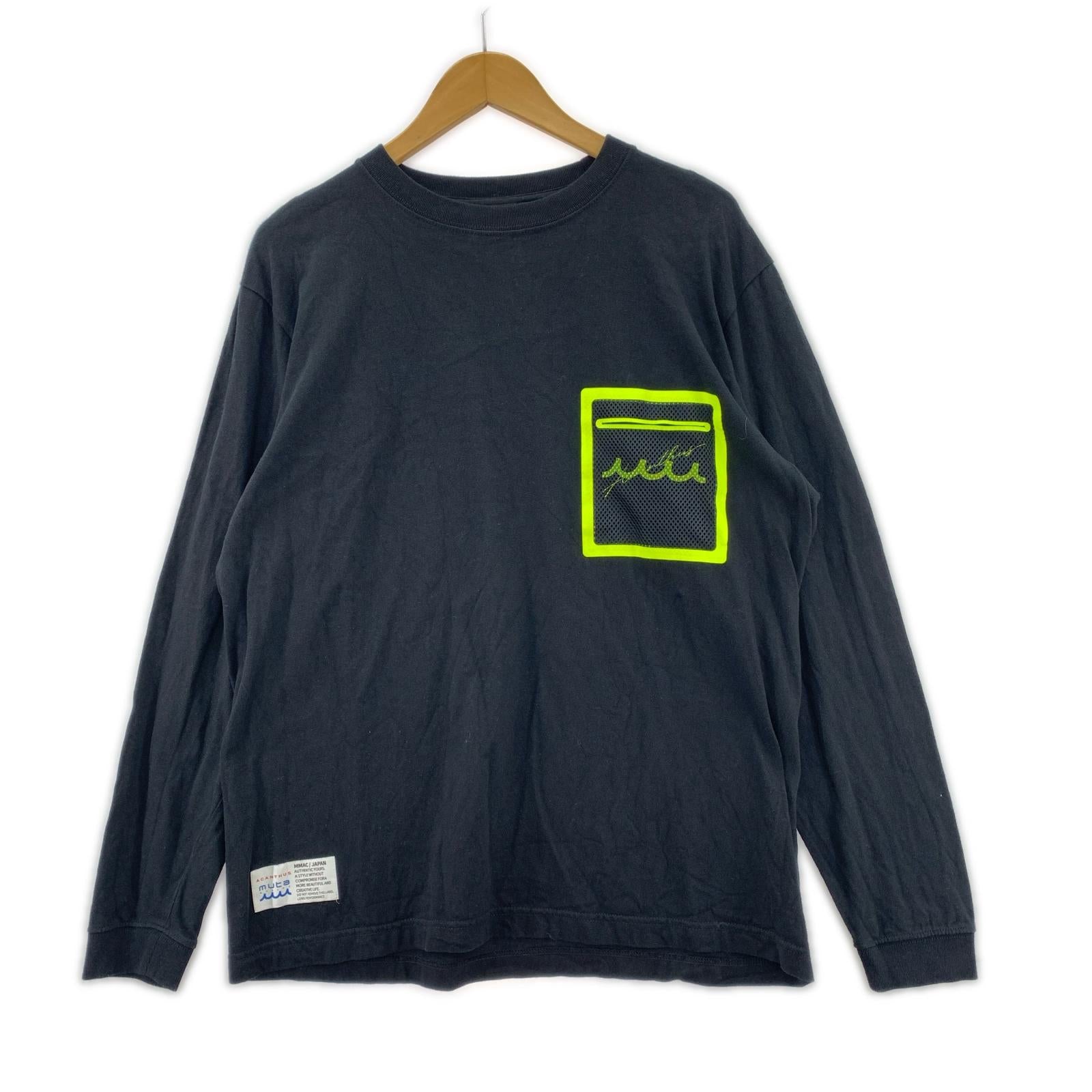 長袖Tシャツ ACANTHUS メッシュポケット L/Sカットソー L ブラック