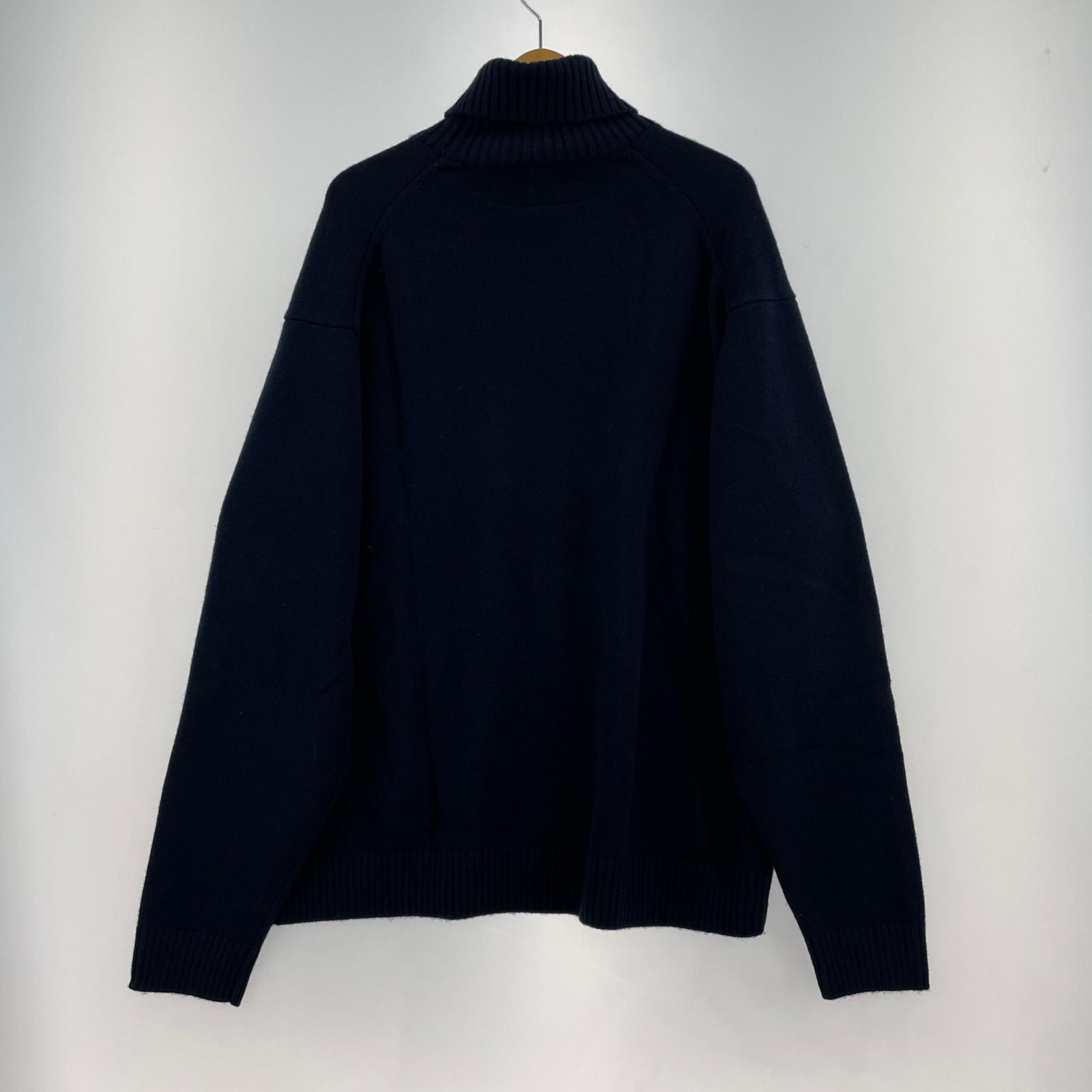 ニット HIGH NECKWOOL SWEATER ネイビー(XL) ネイビー
