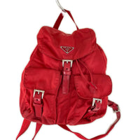 PRADA 三角プレート リュックサック レッド