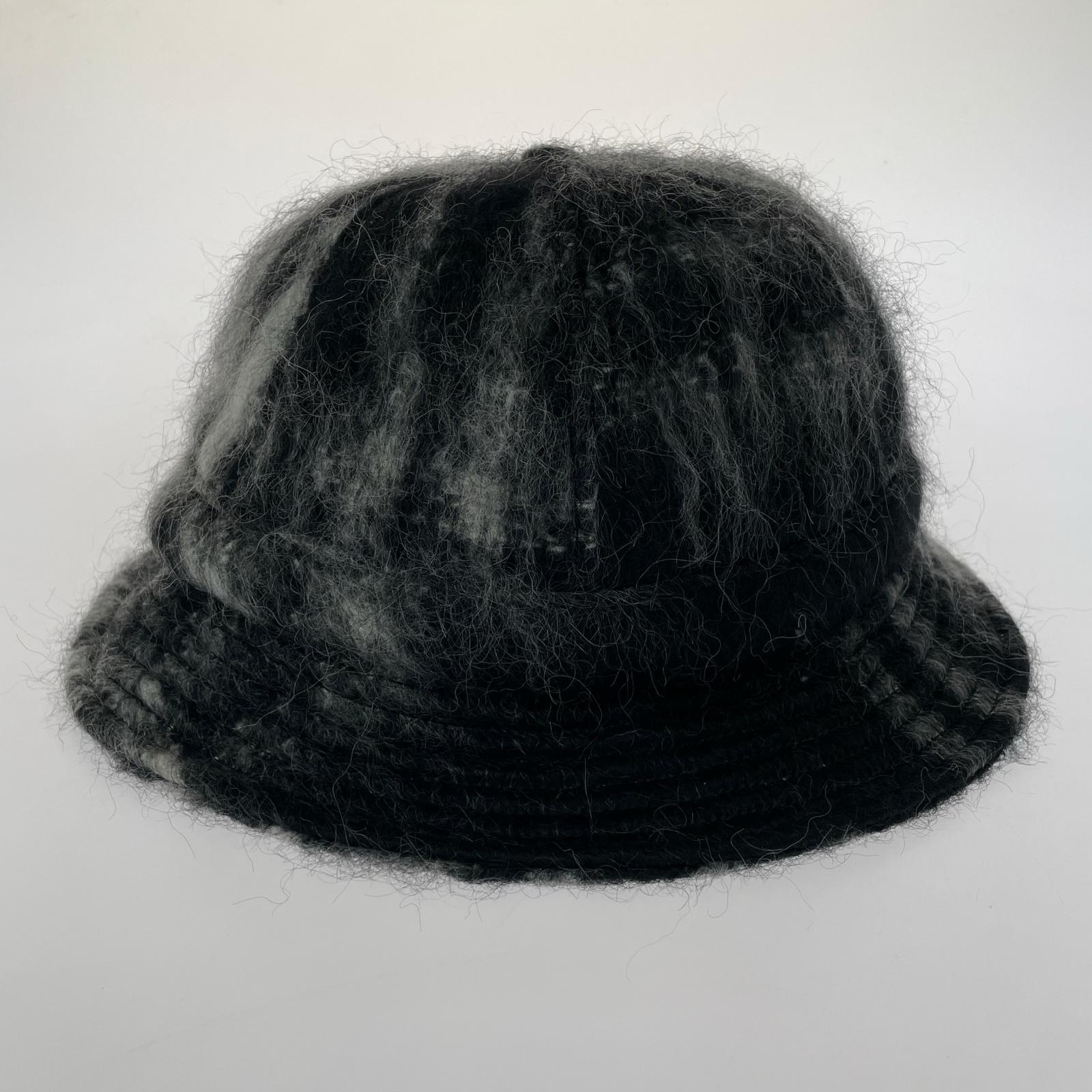 ハット 25SS Mohair Plaid Bell Hat ブラック