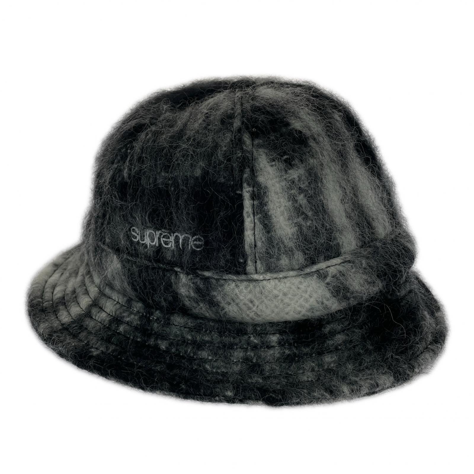 ハット 25SS Mohair Plaid Bell Hat ブラック