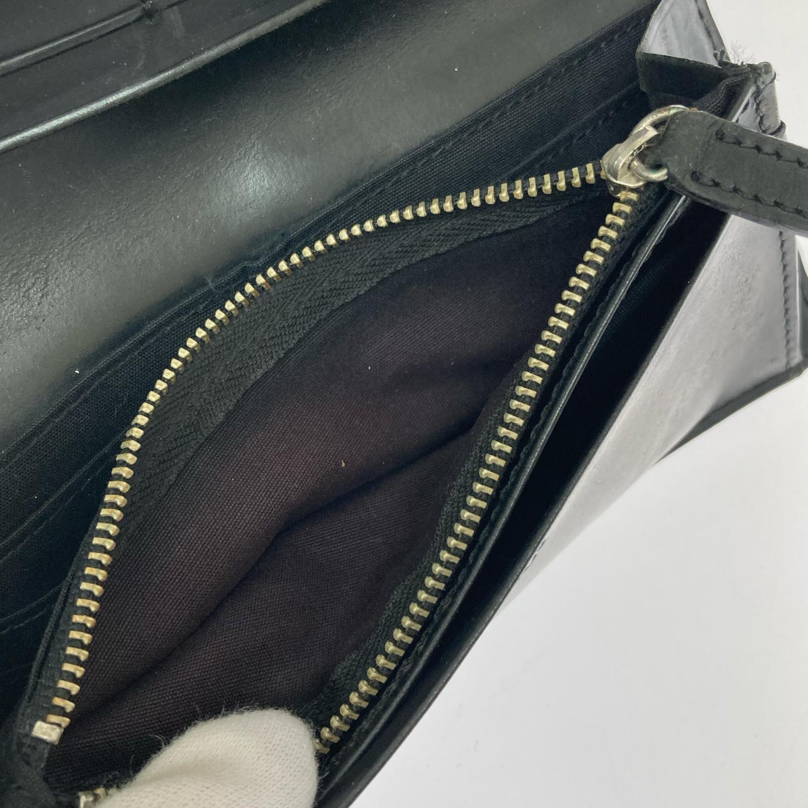 長財布 レザーウォレット ブラック