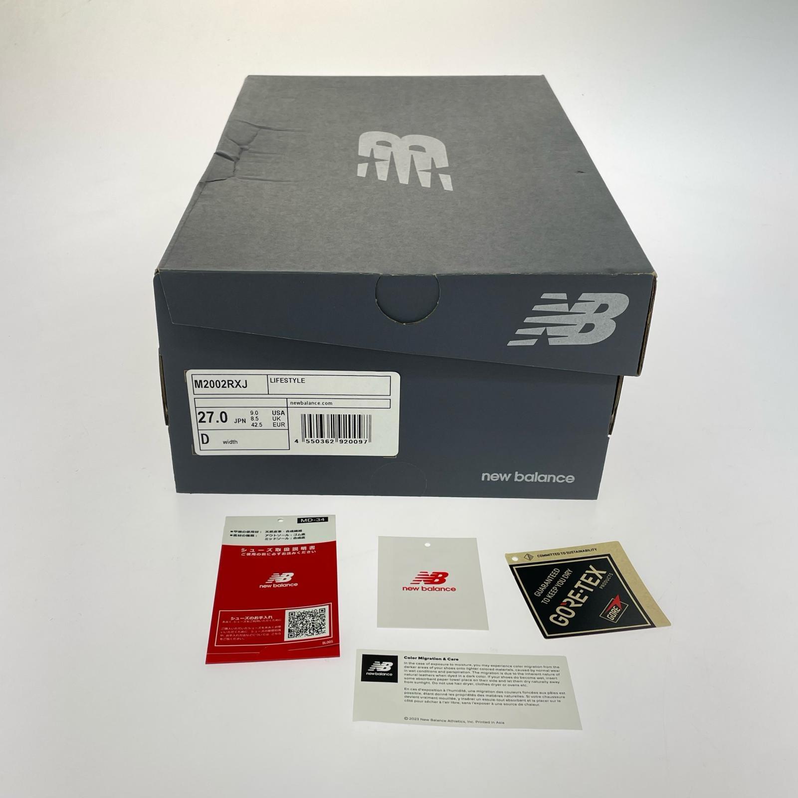 スニーカー M2002RXJ GRAY 27cm 27cm (US9 UK8 1/2 EU44) グレー