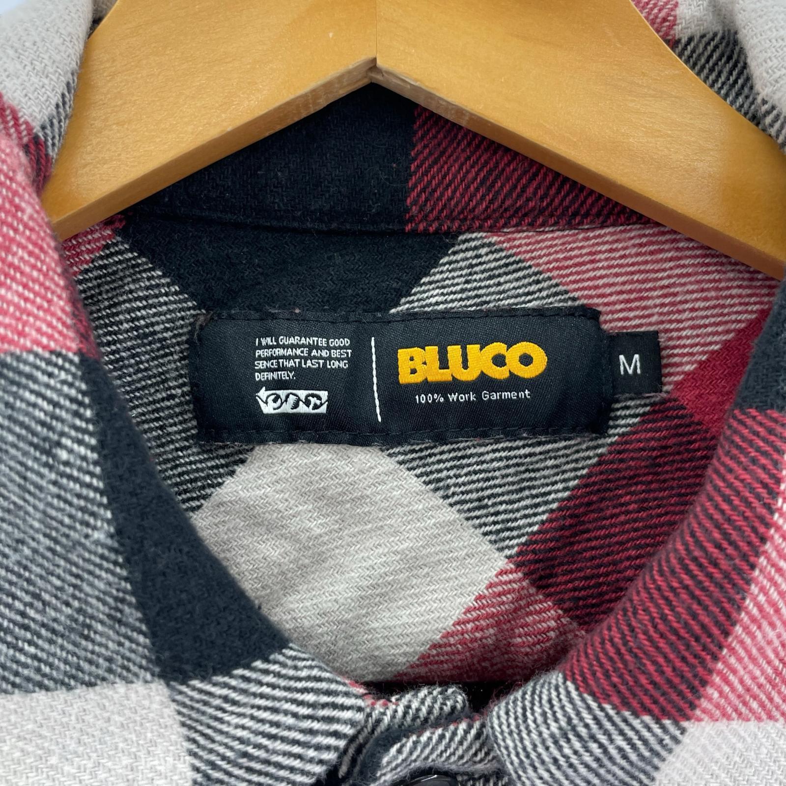 長袖シャツ ネルシャツ ブロックチェック レッド M M レッド