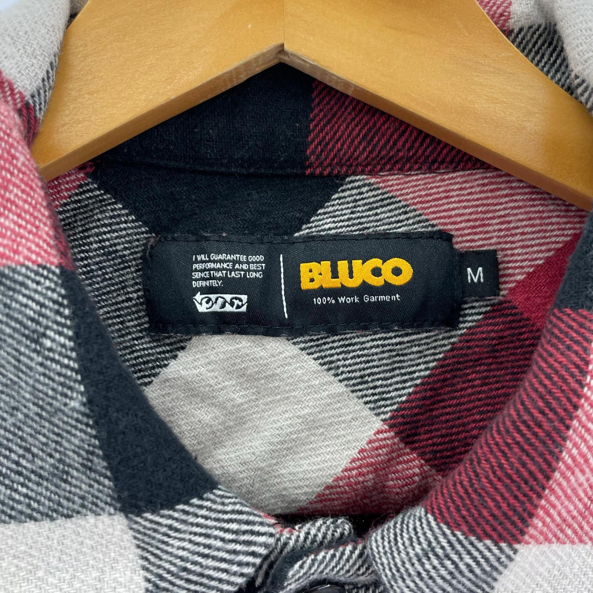 長袖シャツ ネルシャツ ブロックチェック レッド M M レッド