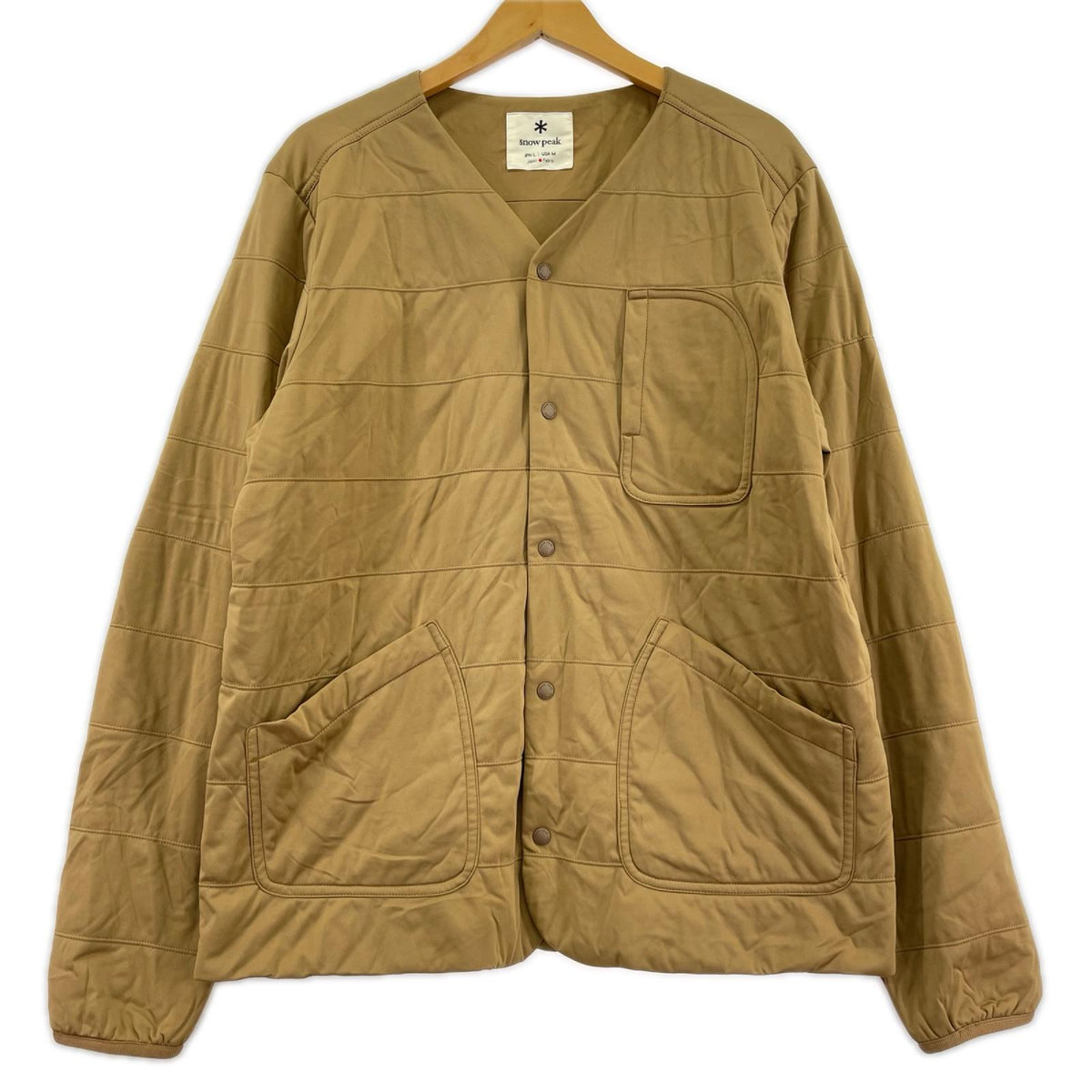 ジャケット フレキシブルインサレーション ノーカラー ベージュ L L ブラウン