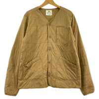 ジャケット フレキシブルインサレーション ノーカラー ベージュ L L ブラウン