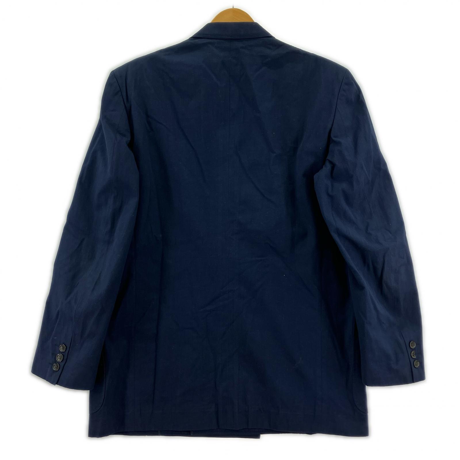 ジャケット 80s COMME des GARCONS HOMME デカオム ダブルブレストジャケット M 紺 M ネイビー