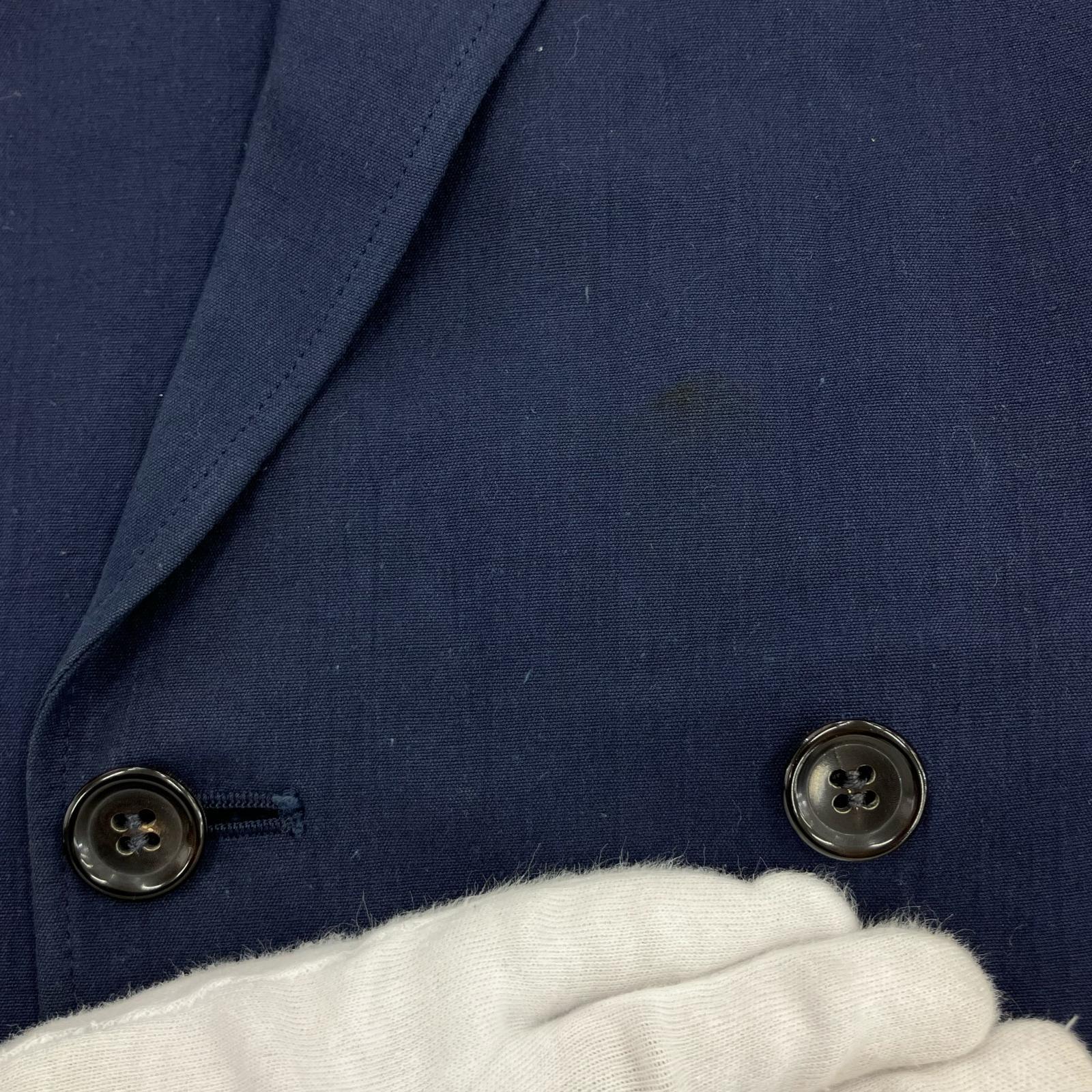 ジャケット 80s COMME des GARCONS HOMME デカオム ダブルブレストジャケット M 紺 M ネイビー