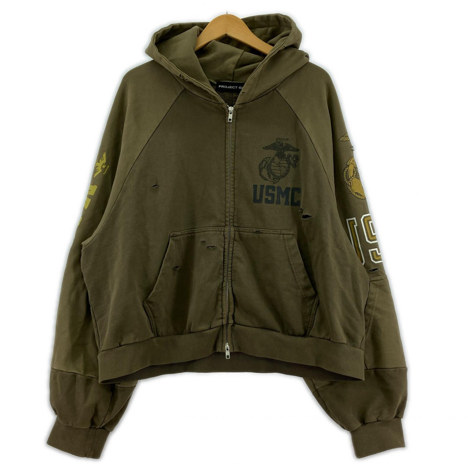 パーカー PROJECT G/R USMC プリントシップパーカー 2 カーキ 2 カーキ