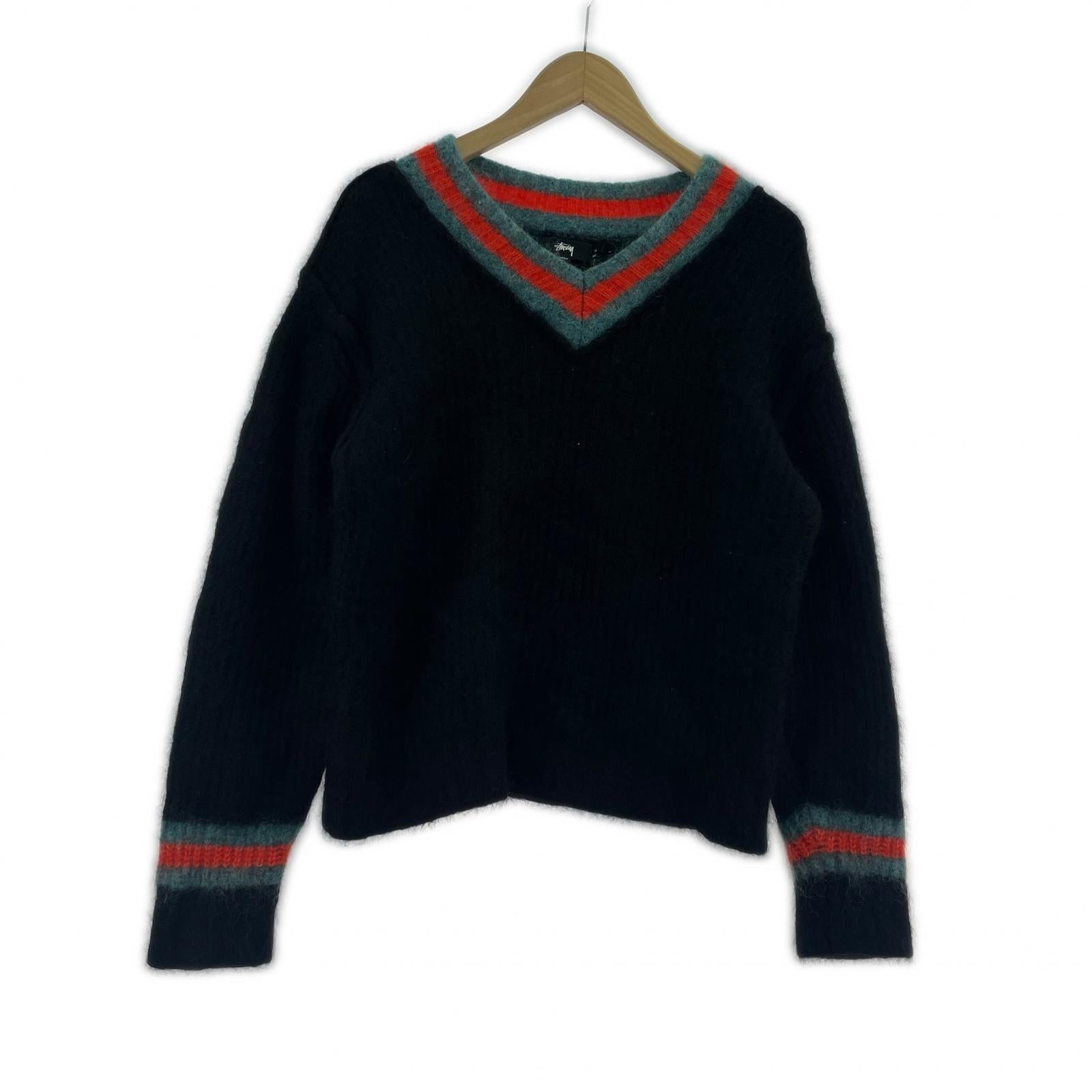 ニット MOHAIR TENNIS SWEATER 黒 L L ブラック