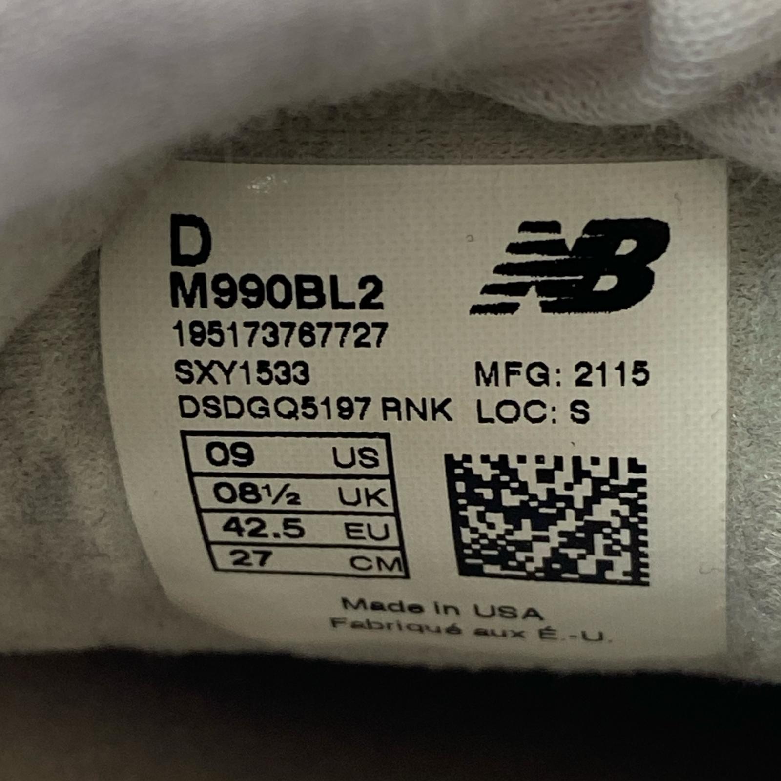 スニーカー M990BL2 27cm (US9 UK8 1/2 EU44) ブラック