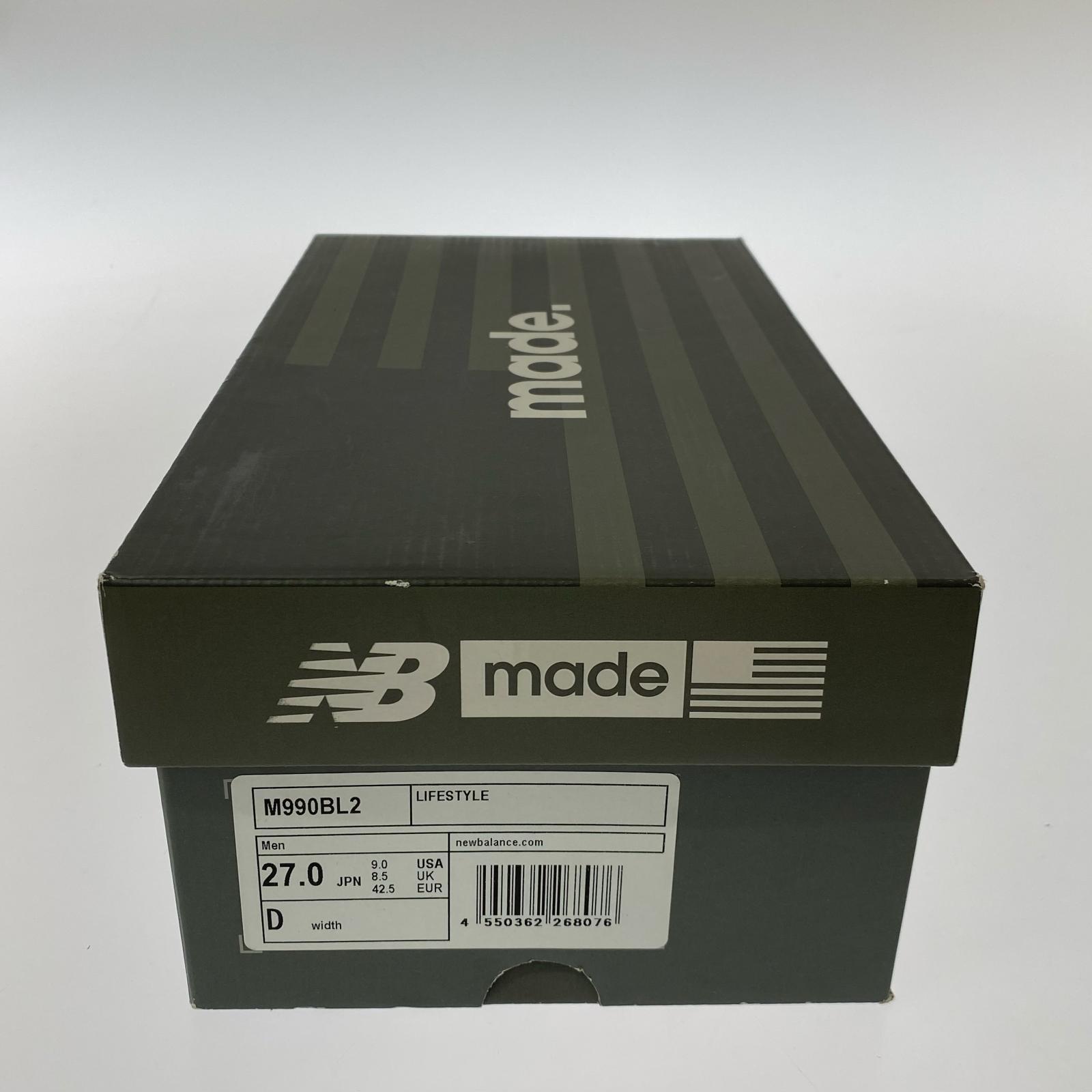 スニーカー M990BL2 27cm (US9 UK8 1/2 EU44) ブラック