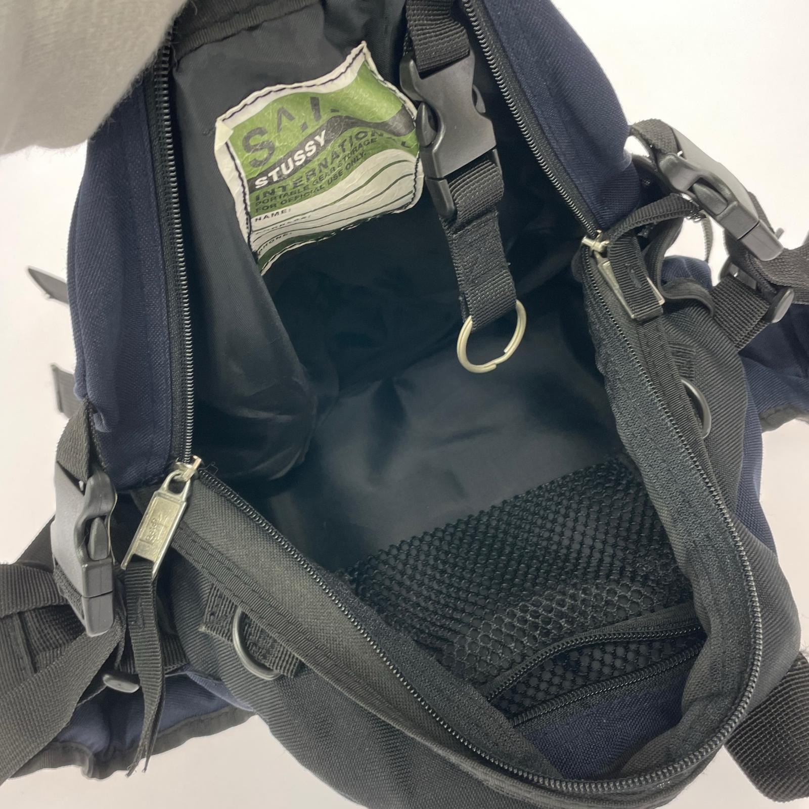 ボディバッグ OLD STUSSY ウエストバッグ ネイビー×ブラック