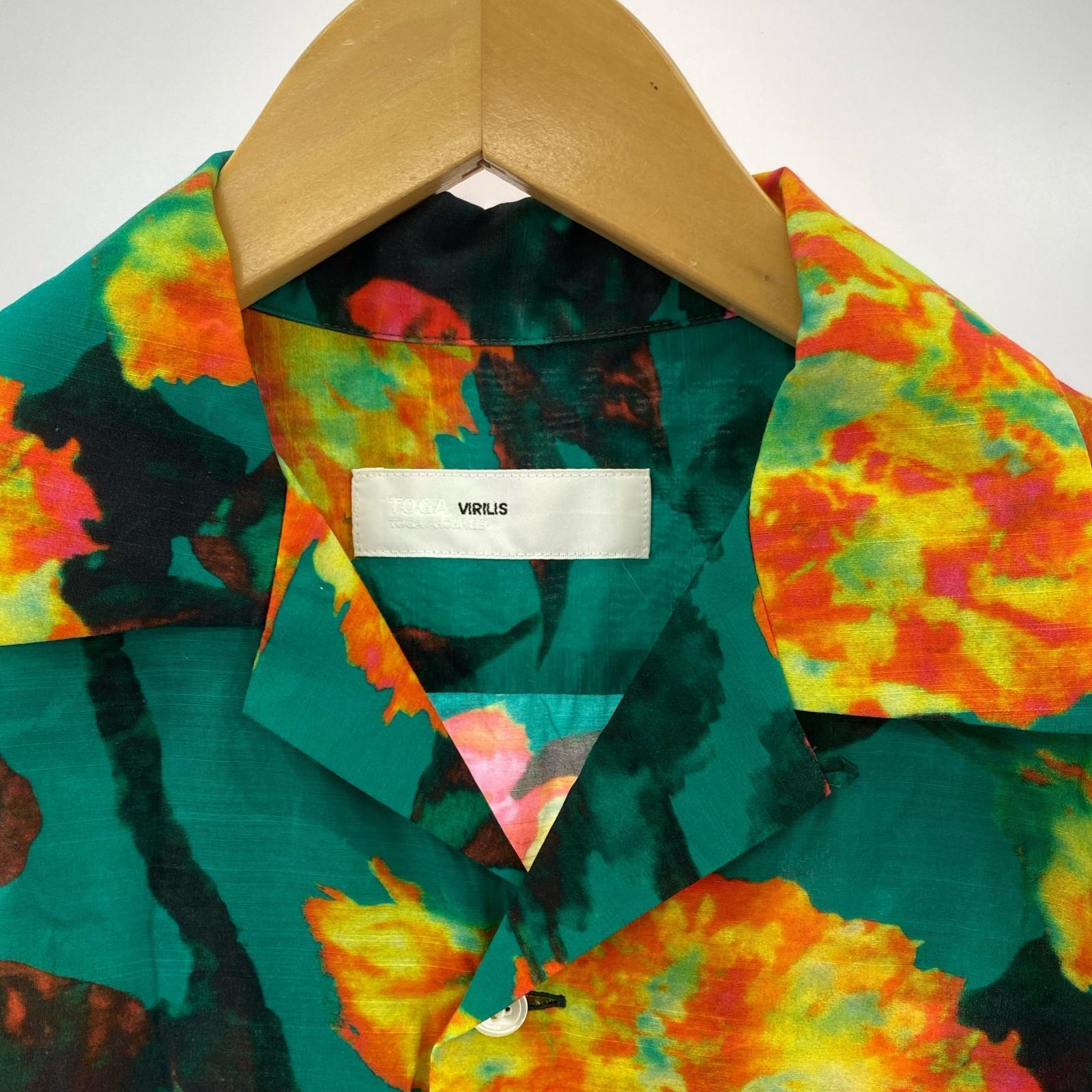 長袖シャツ Cupra cotton print shirt (44) 44 グリーン