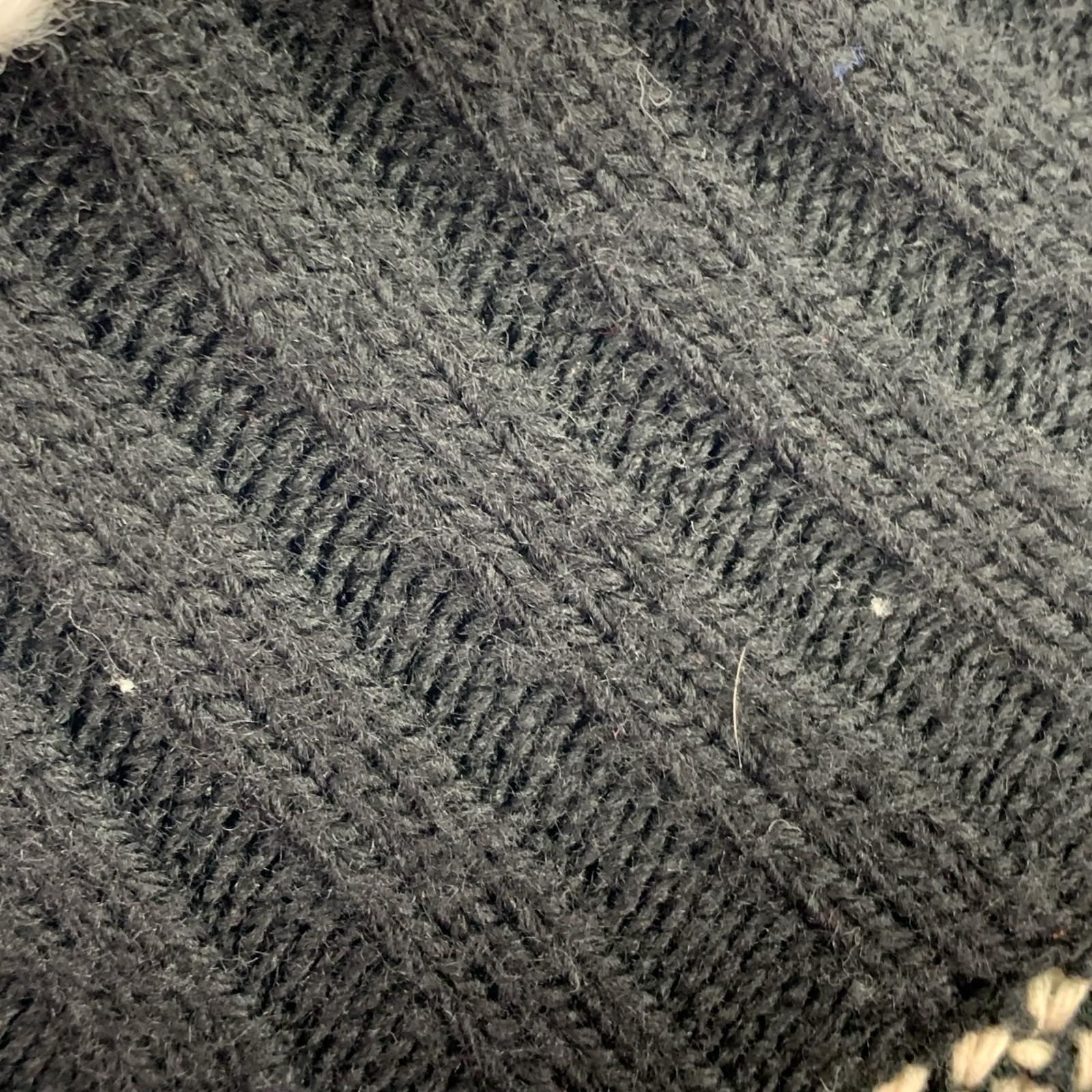 ニット full zip knit/BLK/XL ブラック