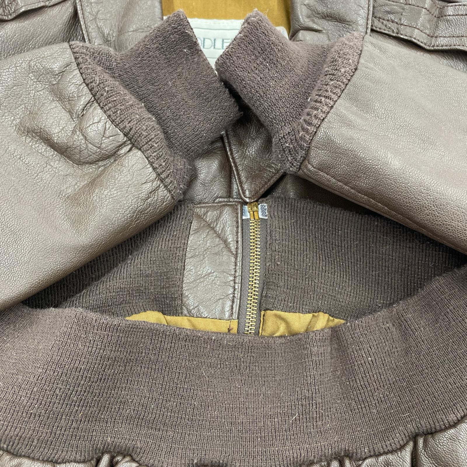 レザージャケット SADDLERY COOPER社 A-2 レザーフライトジャケット 42 ブラウン