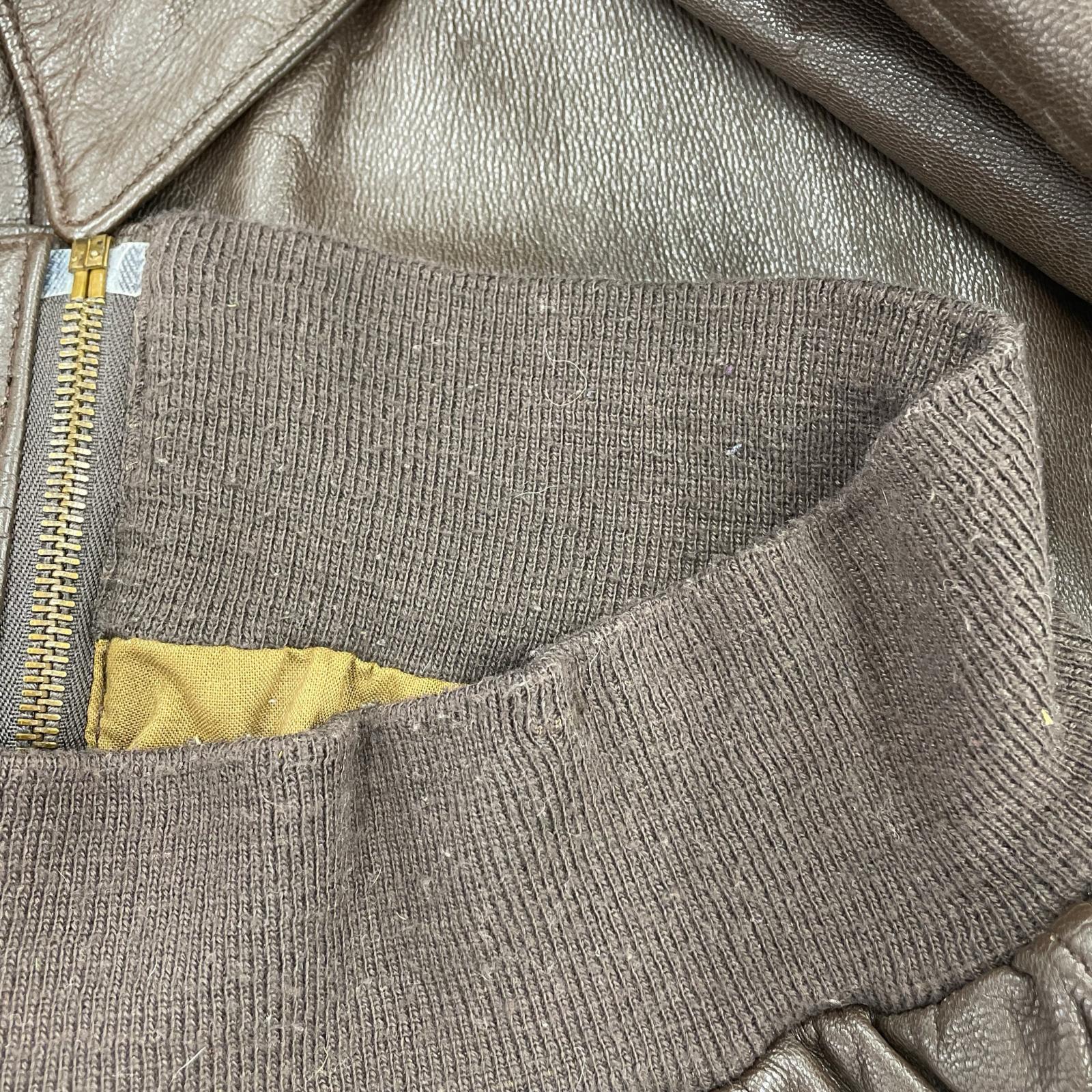 レザージャケット SADDLERY COOPER社 A-2 レザーフライトジャケット 42 ブラウン