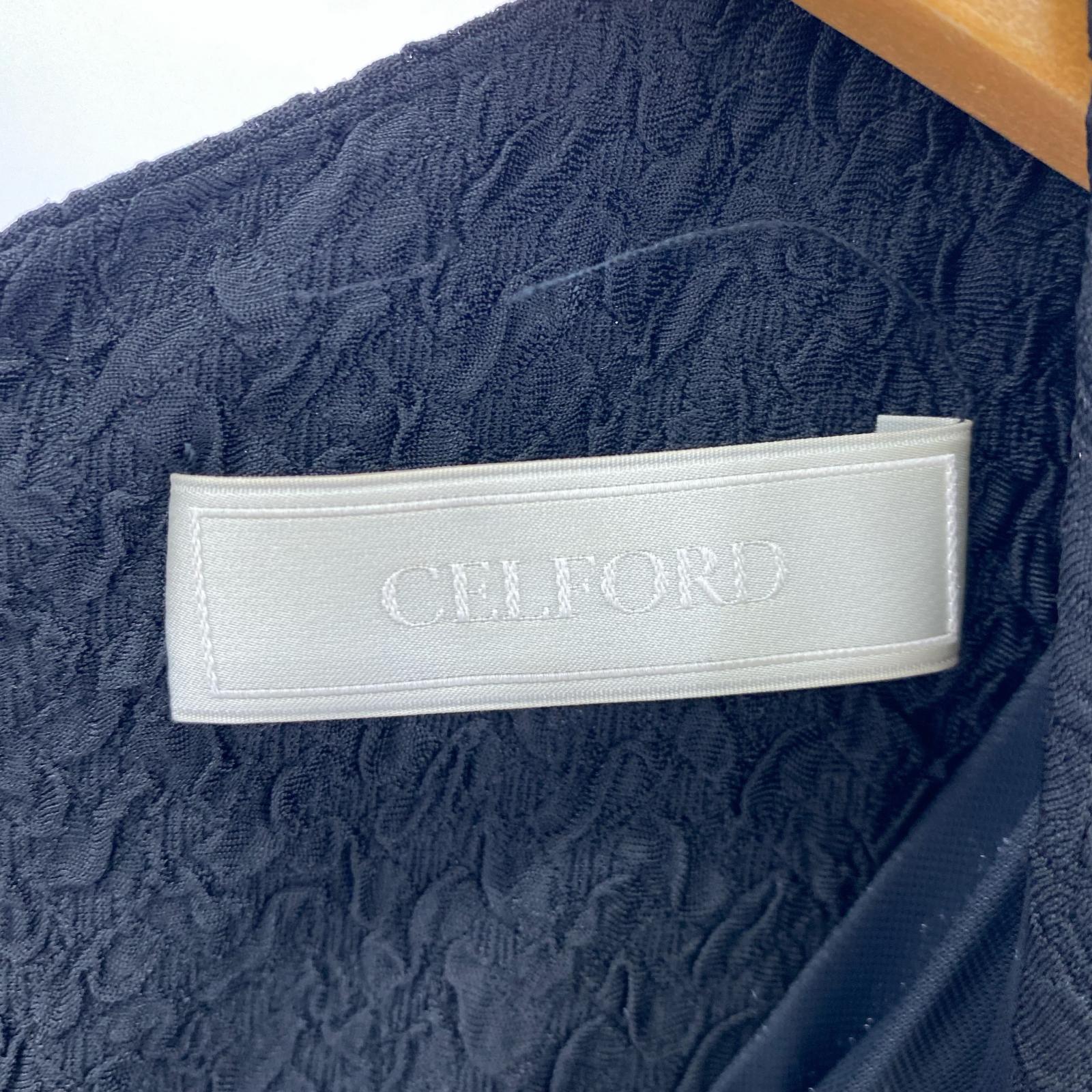 ワンピース CELFORD ストレッチマーメイドワンピース 黒 36 36 ブラック