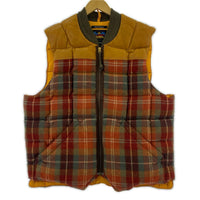 ジャケット Eddie Bauer×NIGEL CABOURN 日の出タグ ヨーク切替ダウンベスト 56 キャメル×赤系