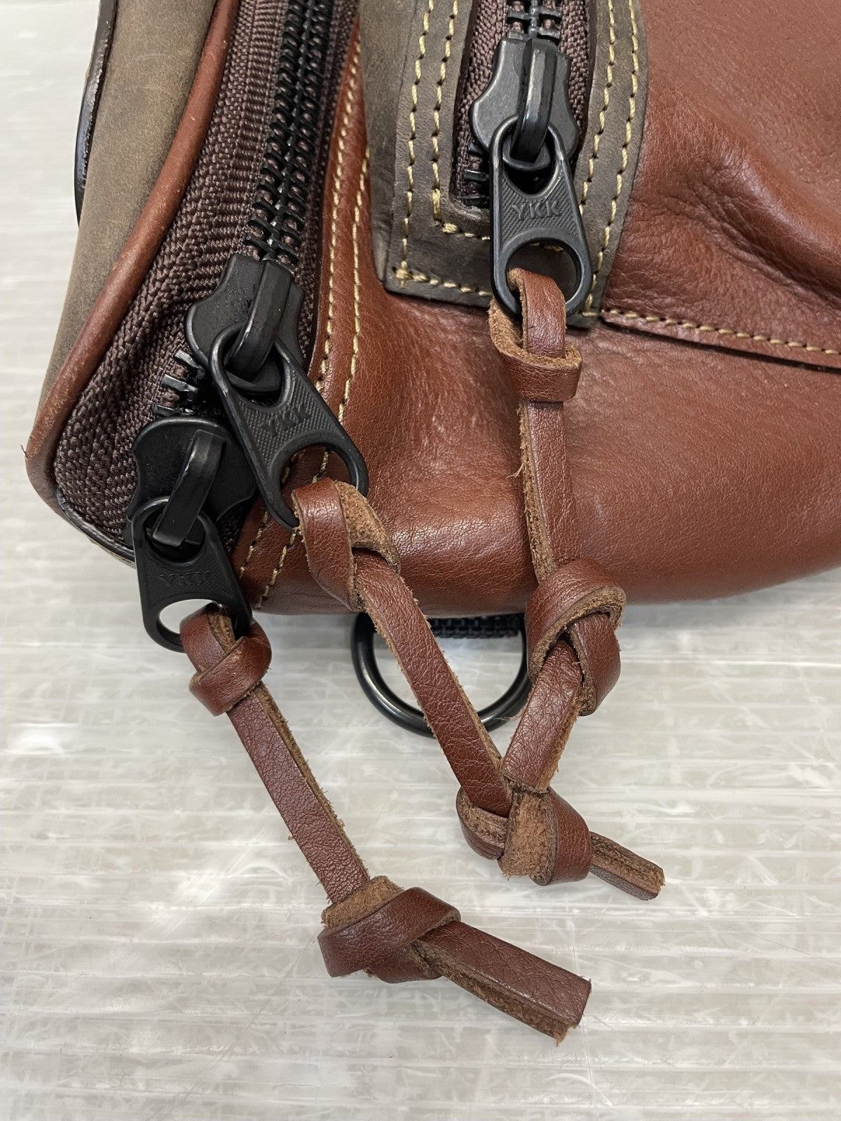 ショルダーバッグ COLIMBO TRIBOROUGH TRAP-TOOLS レザー ウエストバッグ ブラウン