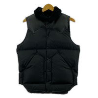ダウンベスト Christy Vest レザー ナイロン ダウンベスト 36 黒 36 ブラック