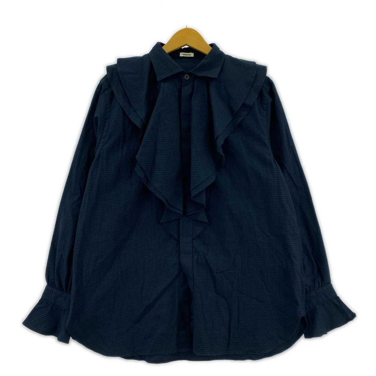 その他トップス Oblada チェック ラッフルシャツ SIZE F F2510SH03