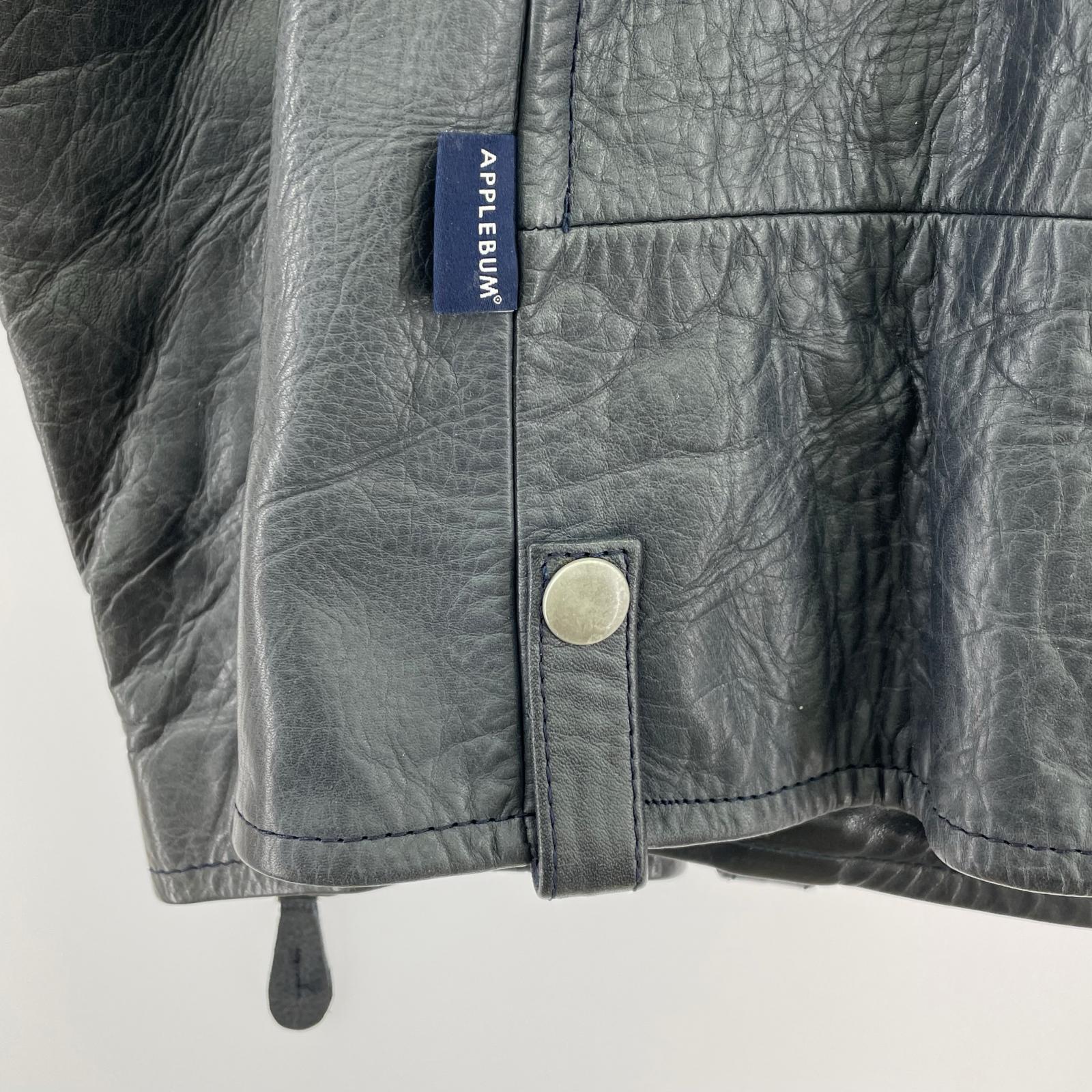 その他アウター APPLEBUM レザーライダースジャケット ブラック L L ブラック