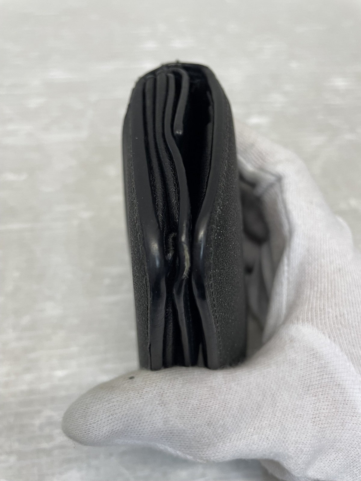 BALENCIAGA エブリデイ 二つ折り コンパクトウォレット ラメブラック