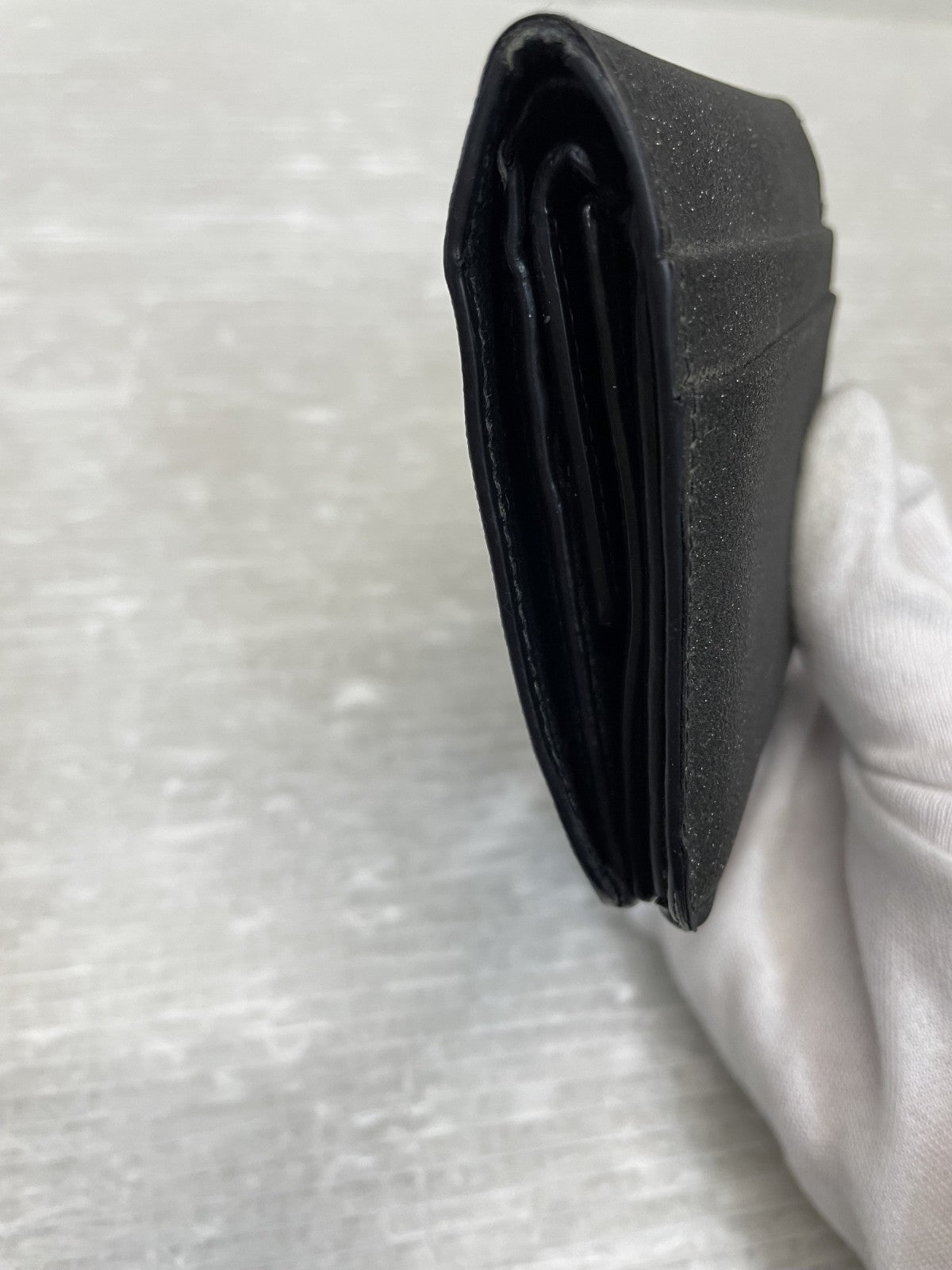 BALENCIAGA エブリデイ 二つ折り コンパクトウォレット ラメブラック