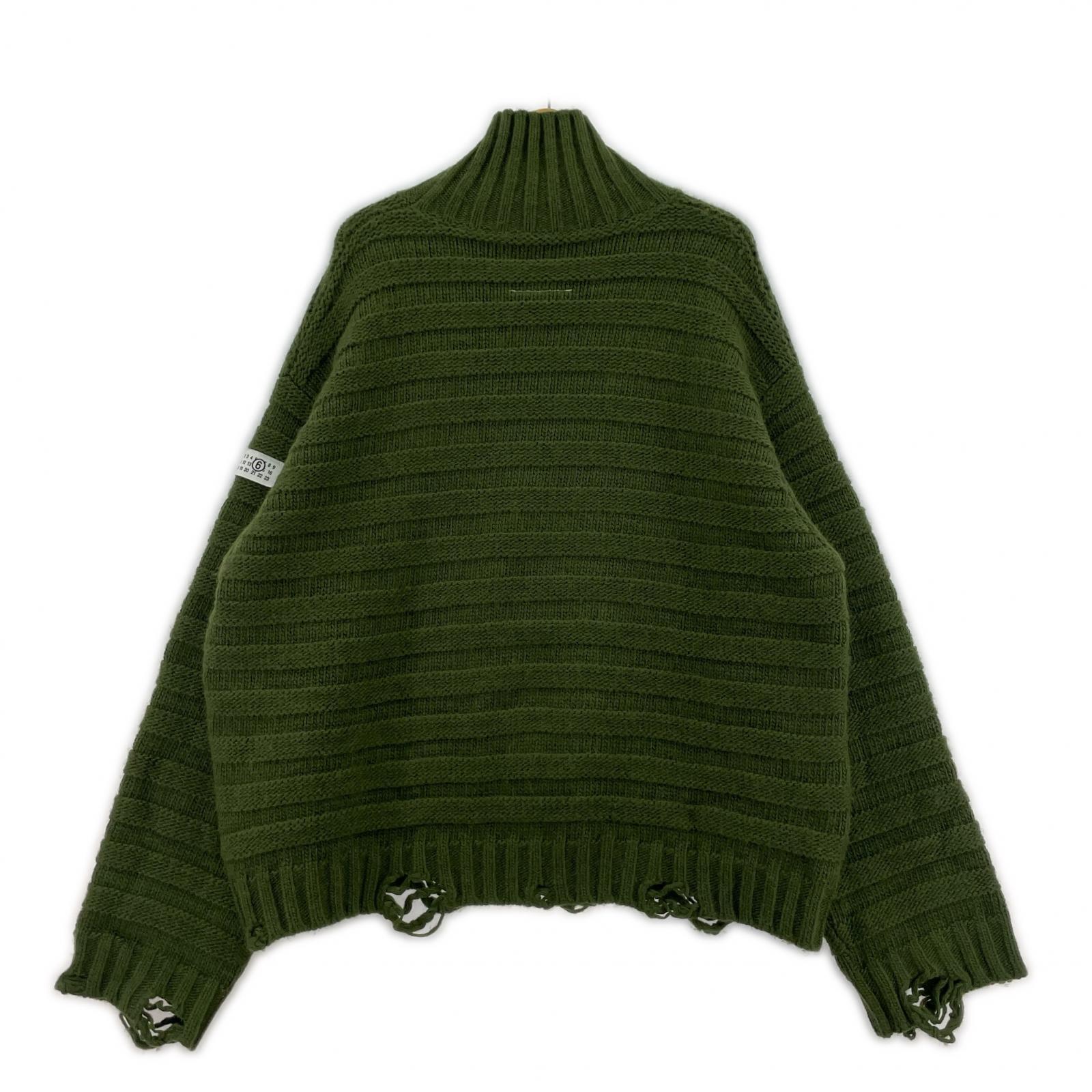 ニット 24AW タートルネックニット M グリーン M