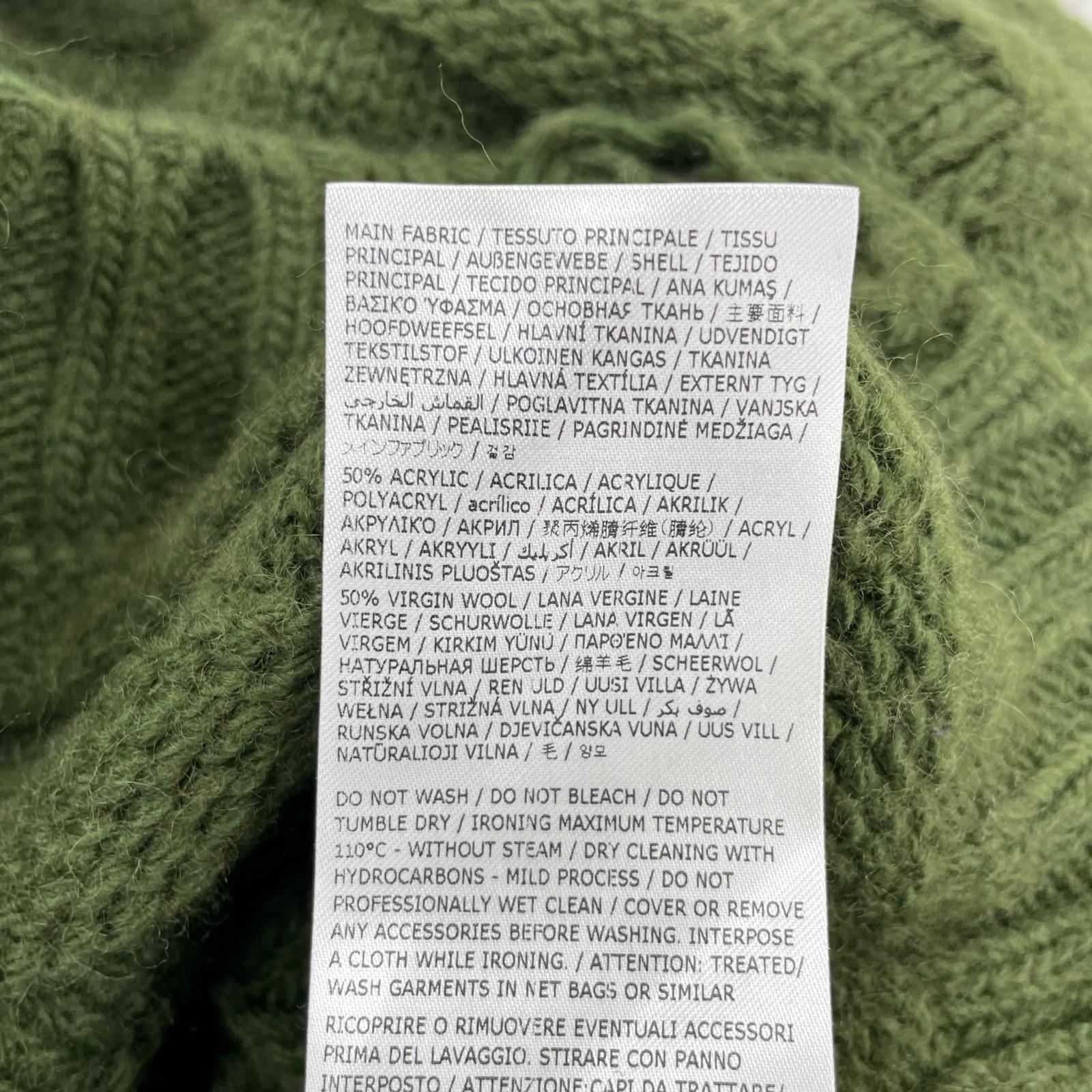 ニット 24AW タートルネックニット M グリーン M