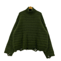 ニット 24AW タートルネックニット M グリーン M