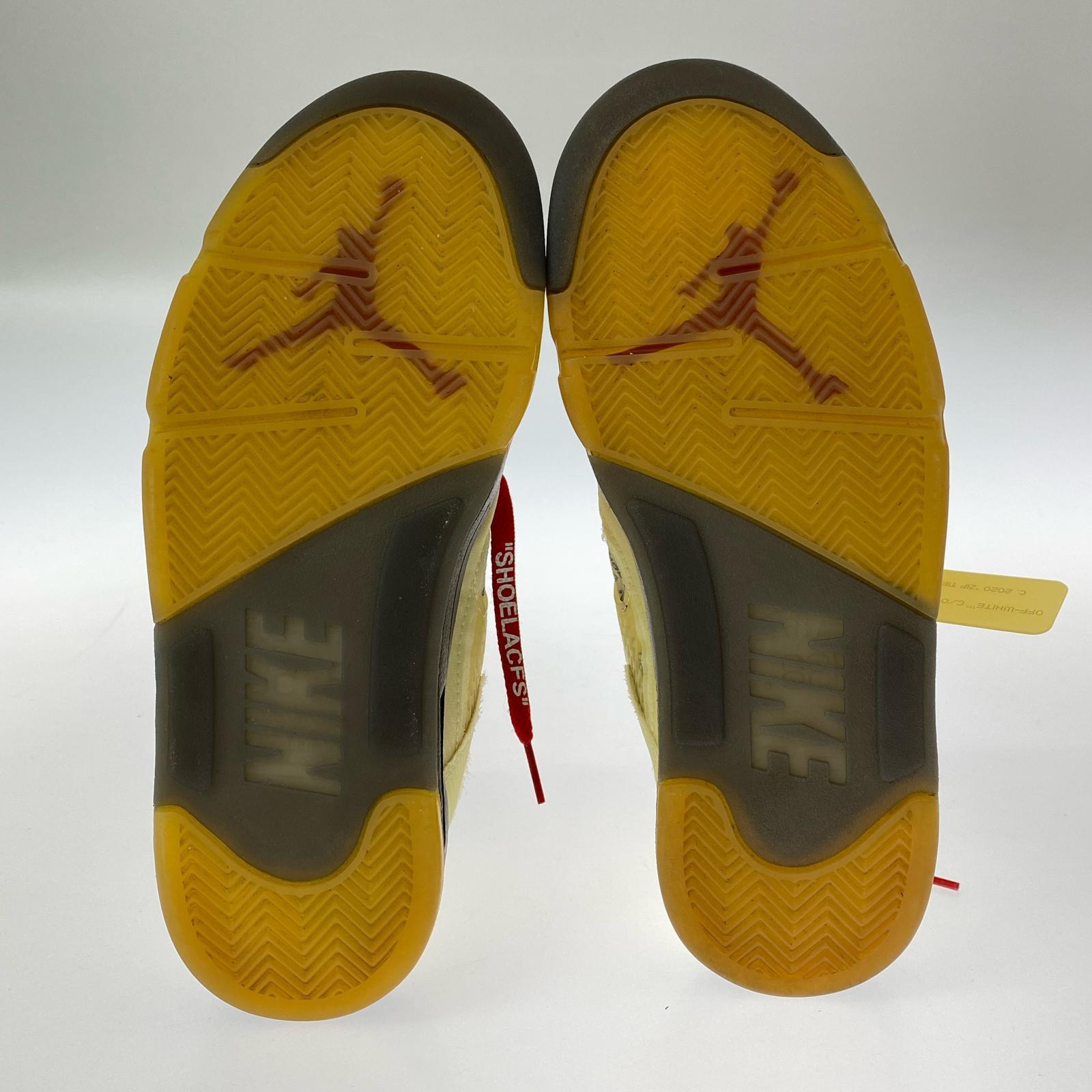 スニーカー OFFWHITE AIR JORDAN 5 RETRO SAIL 26.5cm 26.5cm (US8 1/2 UK8 EU43) イエロー