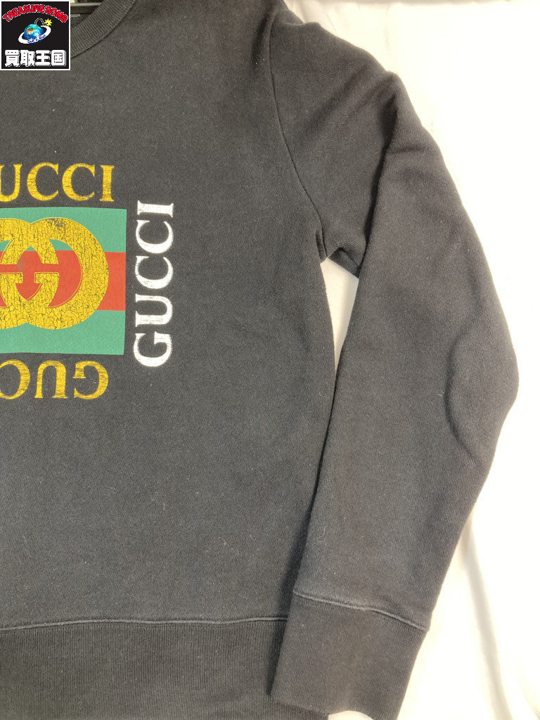 VINTAGE LOGO SWEAT BLK M 454569-X5J57