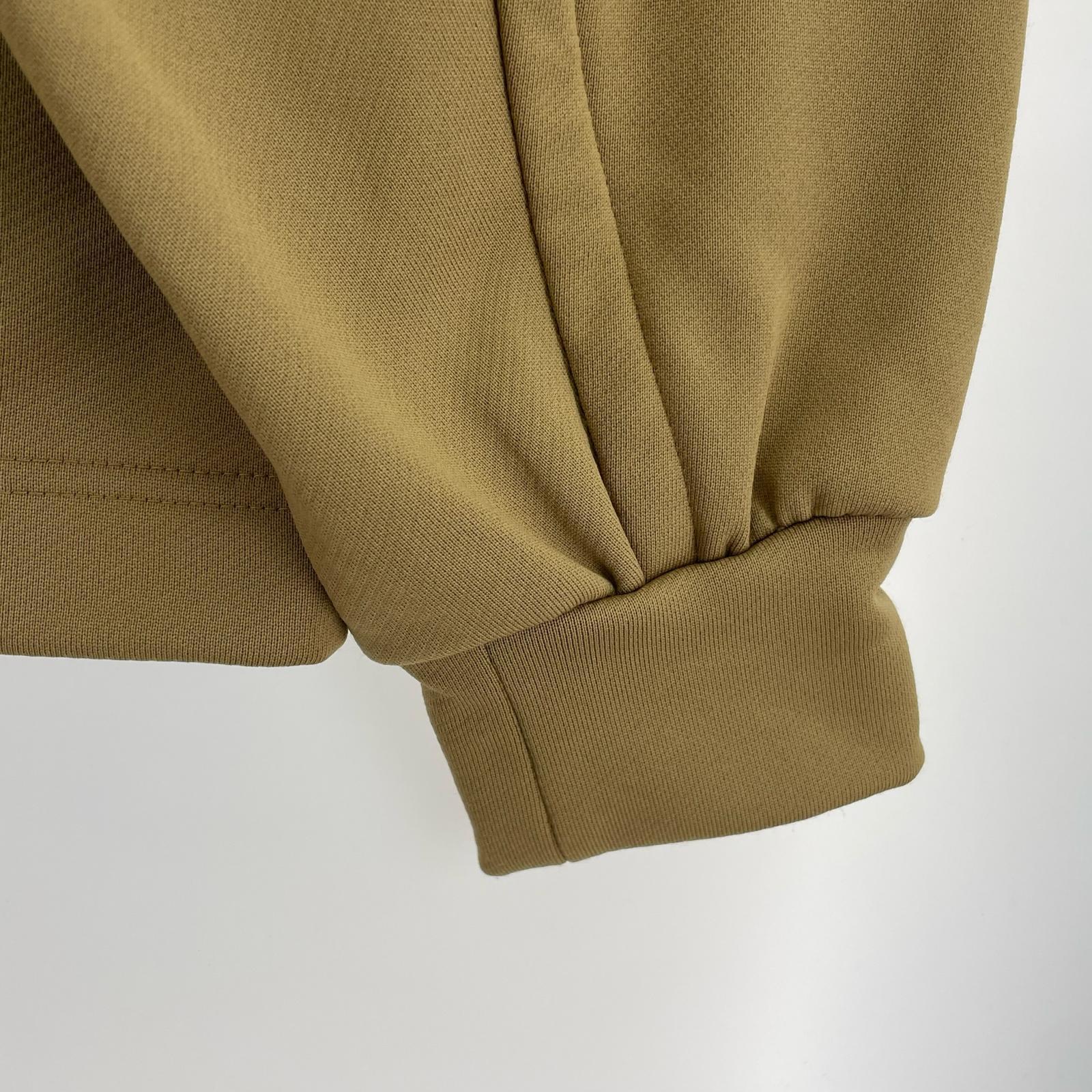 パーカー Half zip Pullover Hoodie 茶 1 ブラウン