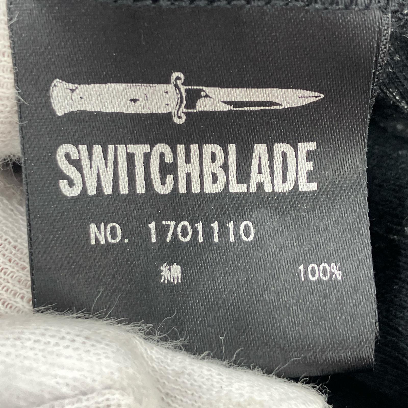 長袖Tシャツ switchblade 柄 ロンT M ブラック