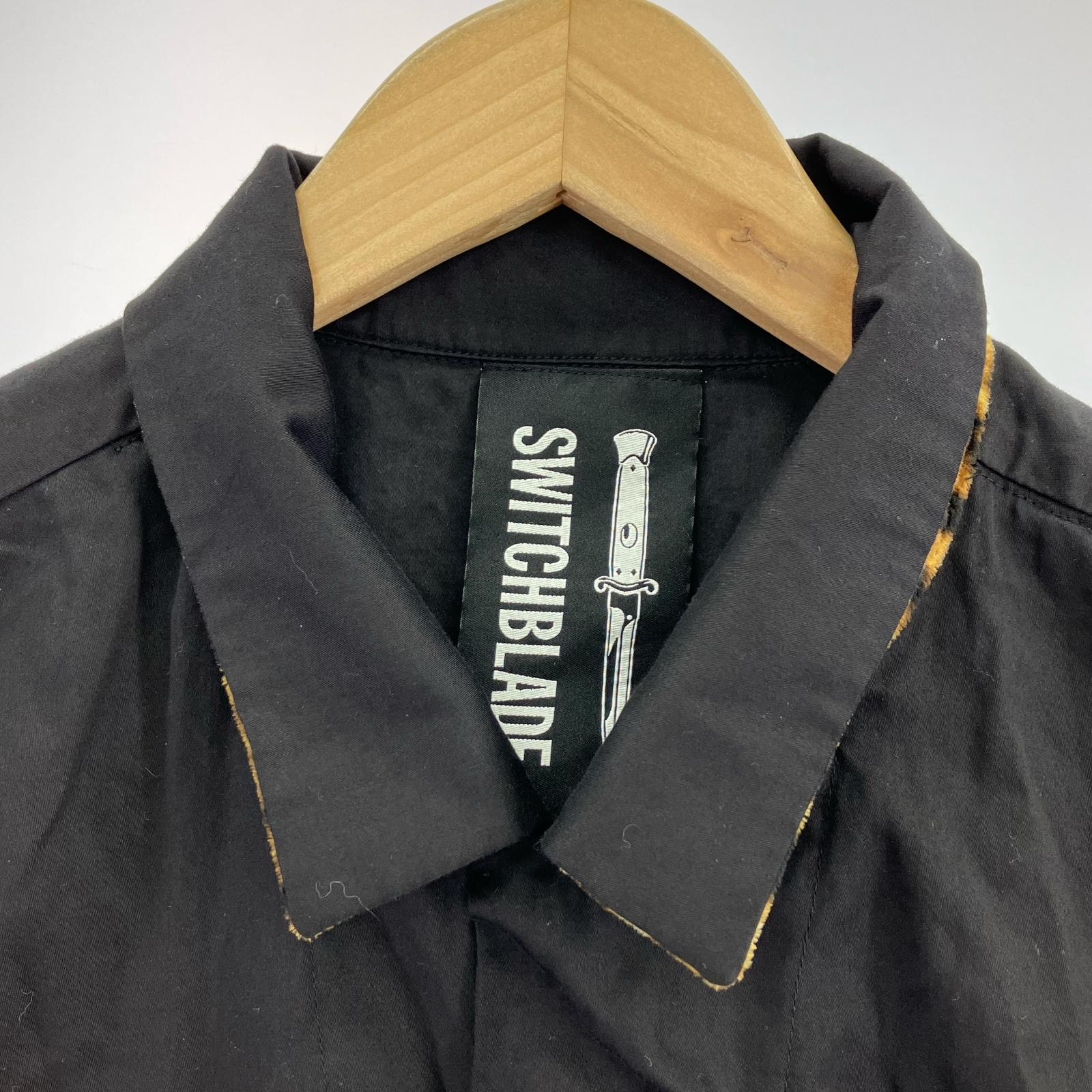 半袖シャツ switchblade 半袖シャツ レオパード ブラック